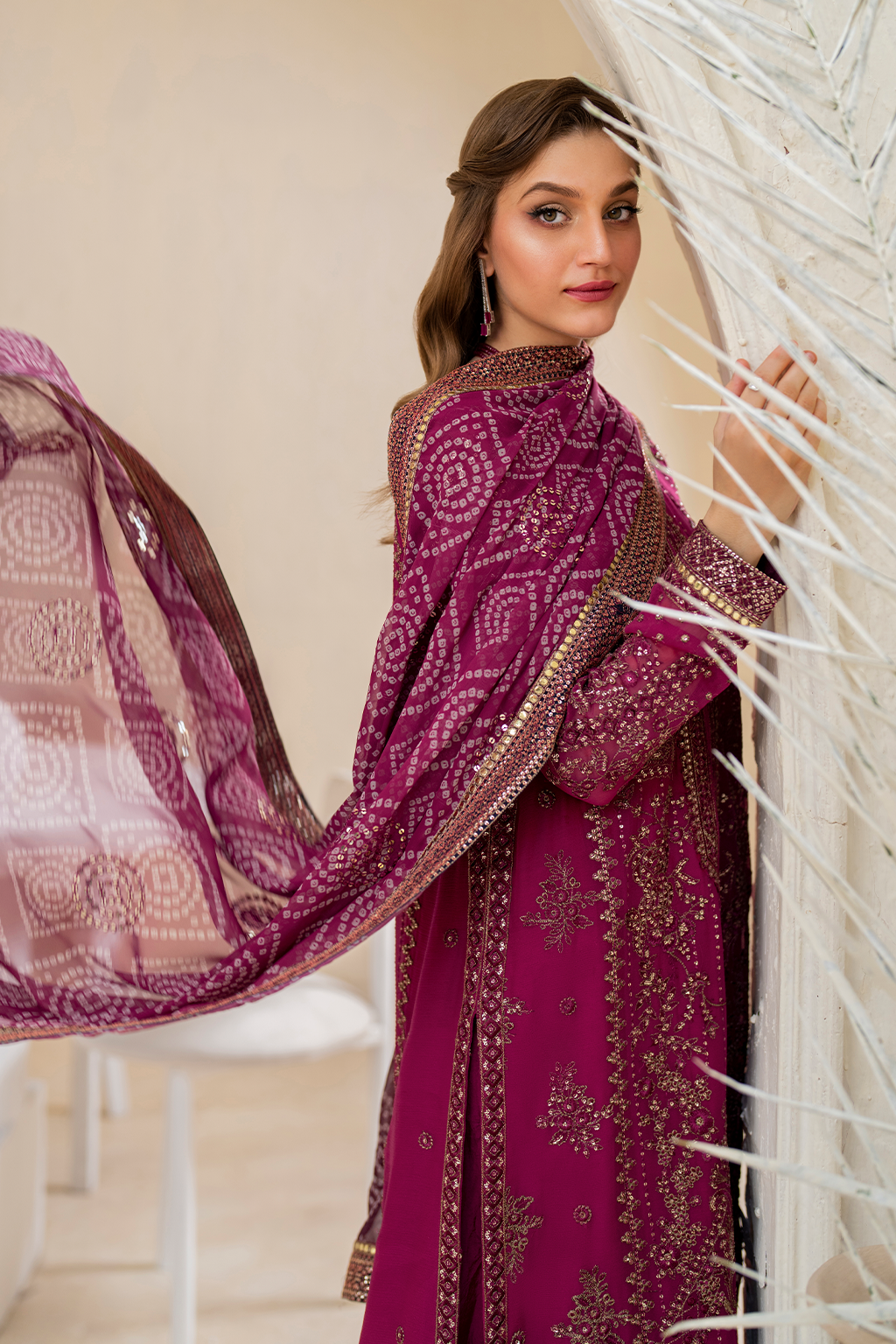 Iznik - Cc-45 Embroidered Chiffon