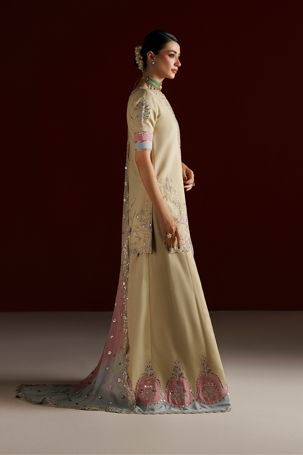 Iznik - Cc-108 Embroidered Chiffon