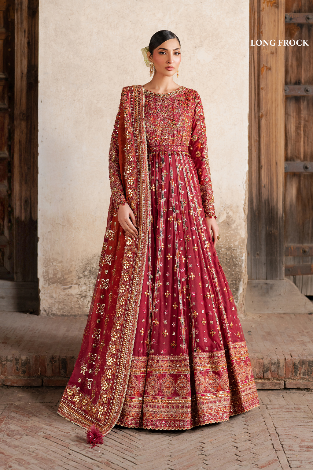 Iznik - Ilc-07 Embroidered Printed Silk (Frock)