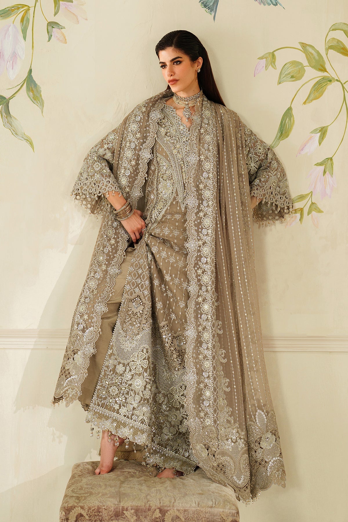 Baroque - Embroidered Chiffon Ch14-08 Stitched