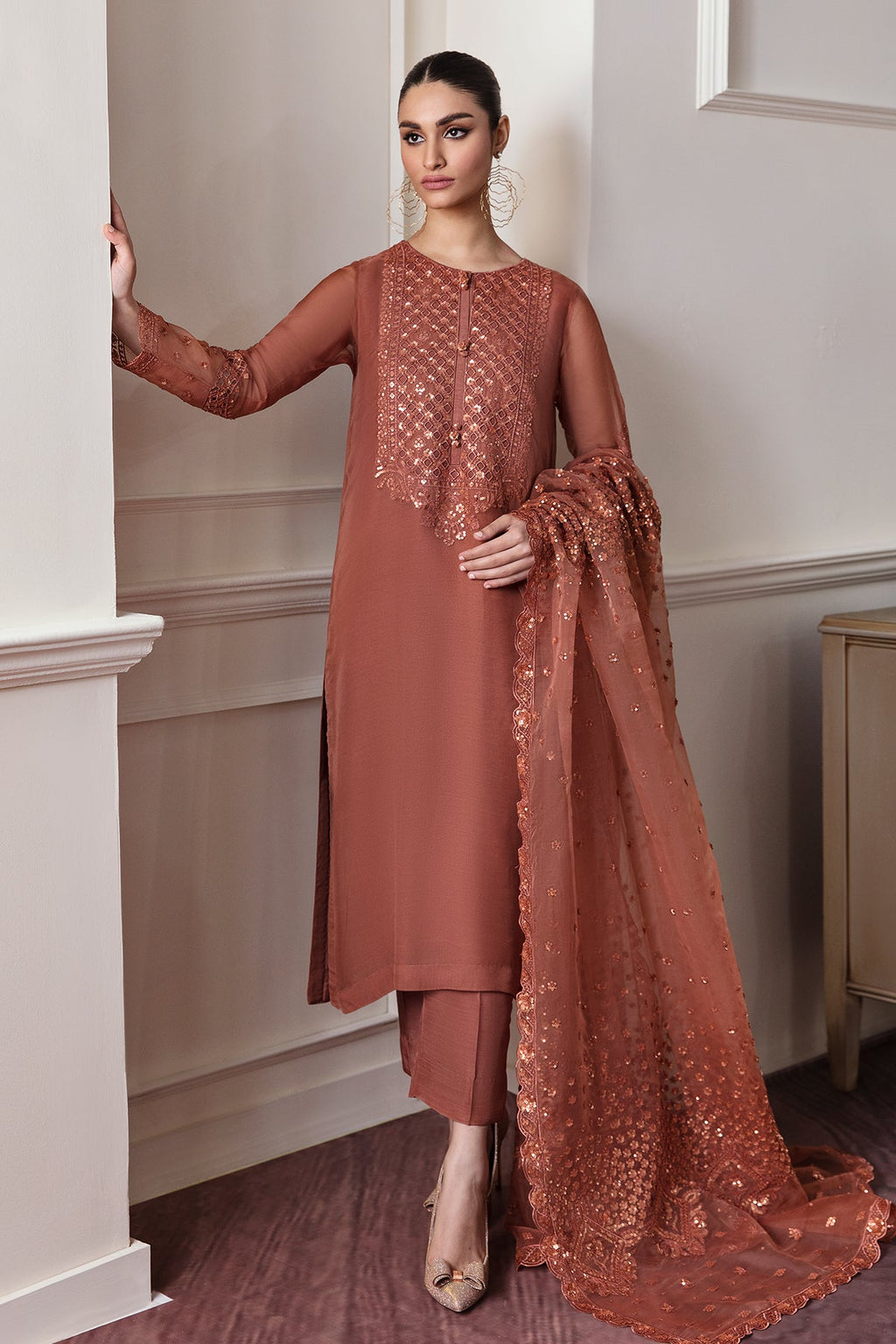 Baroque - Embroidered Chiffon UF-296