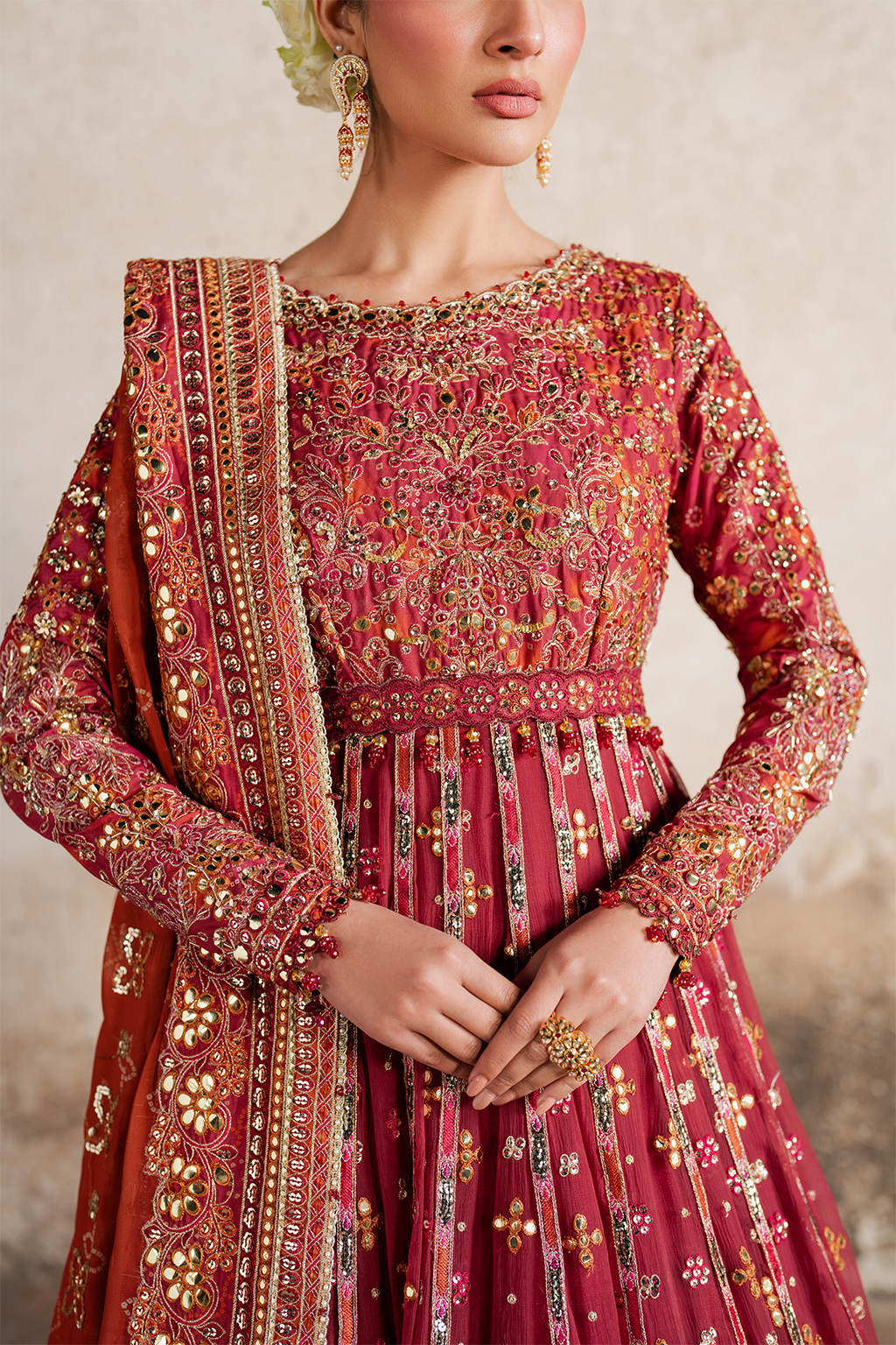 Iznik - Ilc-07 Embroidered Printed Silk (Frock)