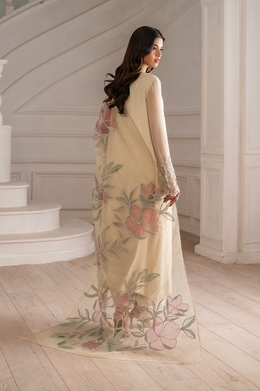 Iznik - Ue-413  Embroidered Chiffon