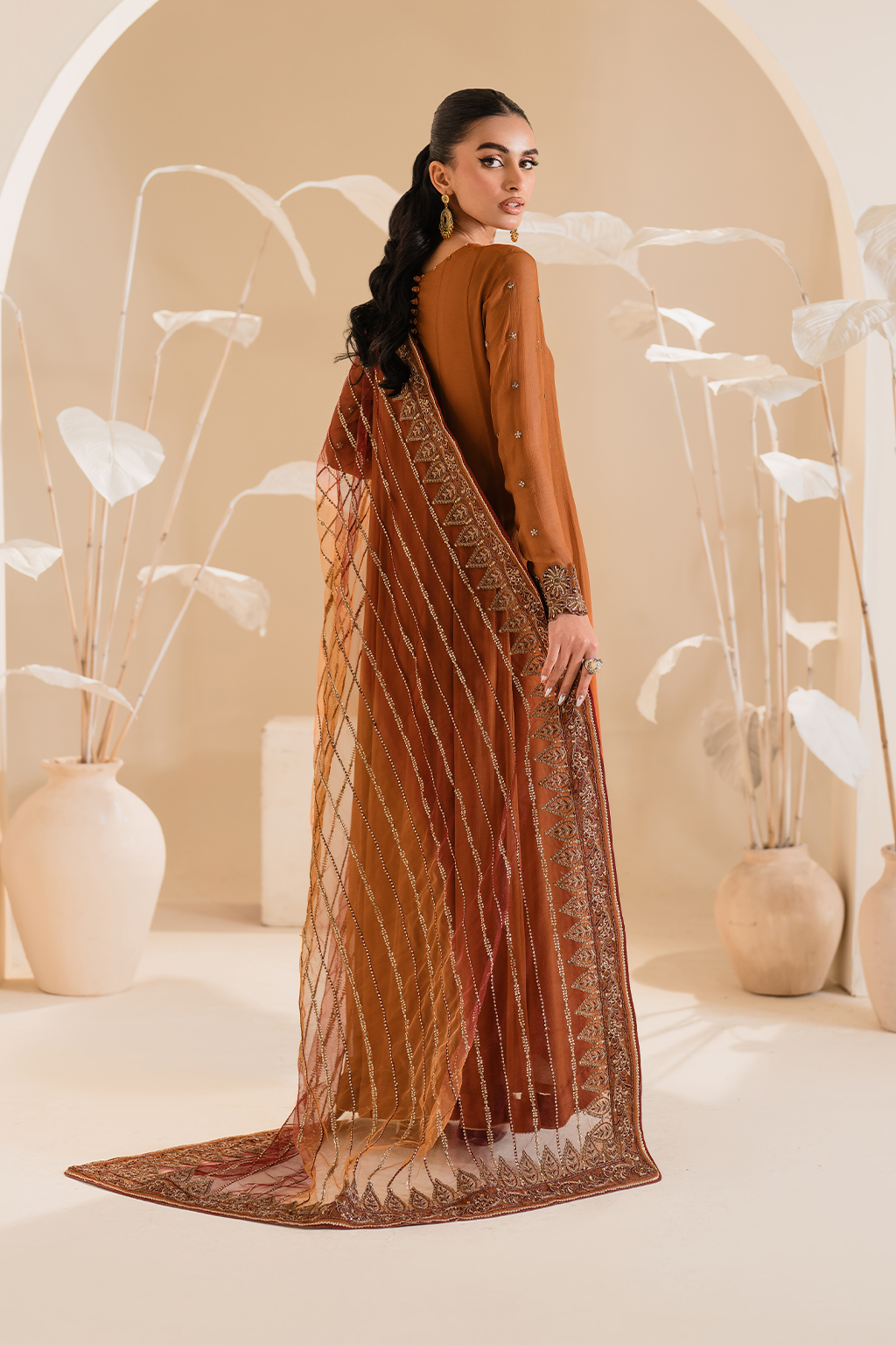 Iznik - Ip-285 Embroidered Chiffon