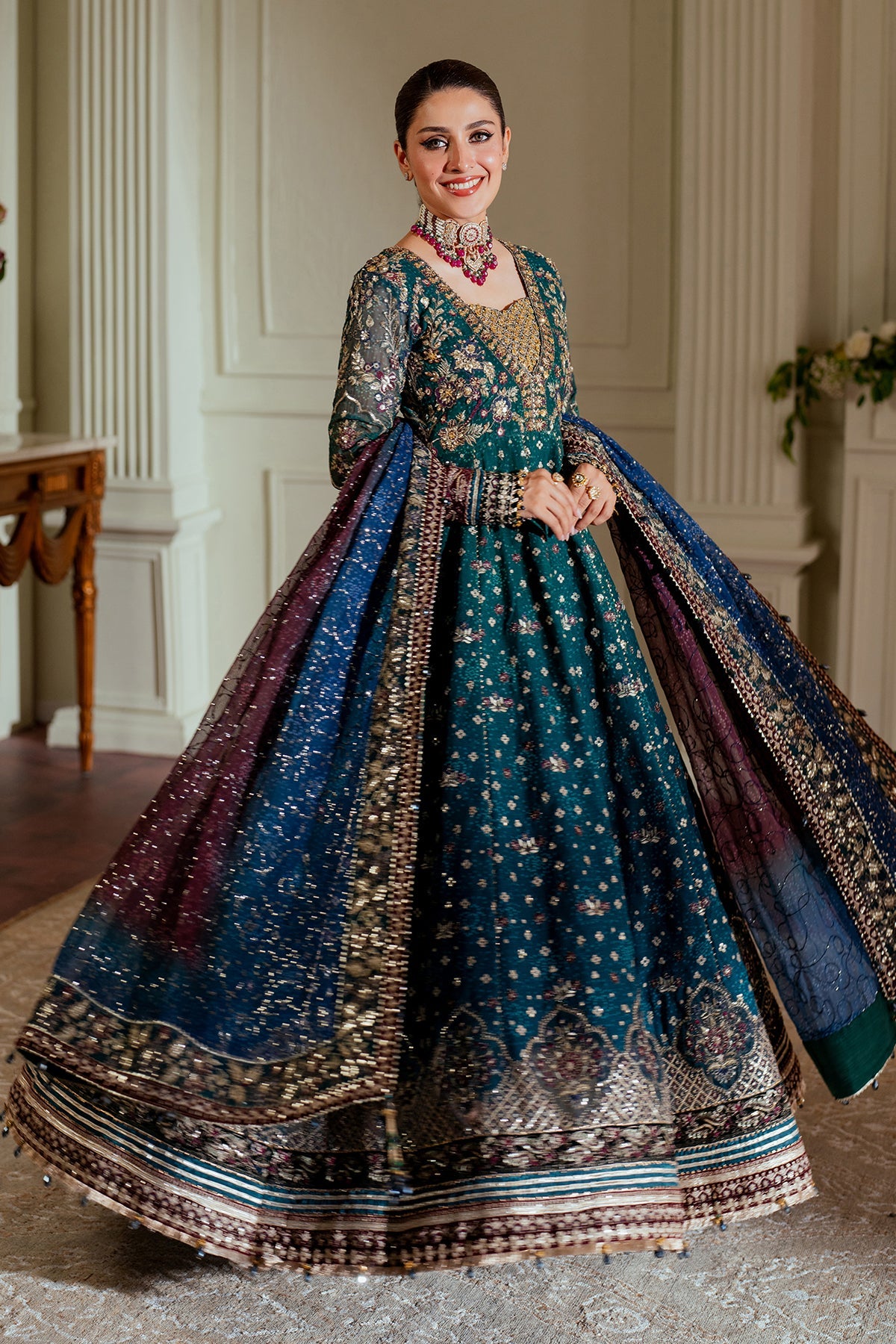 Baroque - Embroidered Chiffon Ch13-03 Stitched