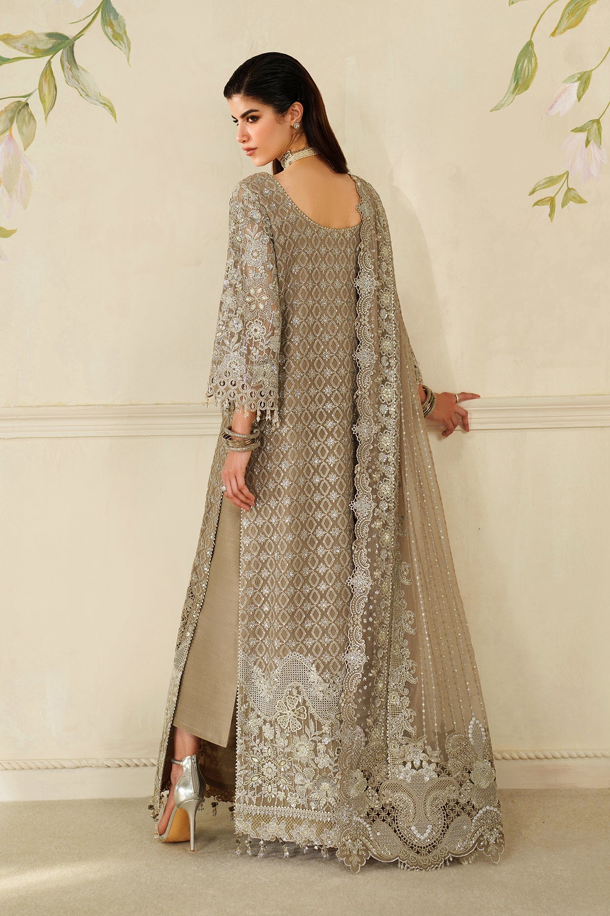 Baroque - Embroidered Chiffon Ch14-08 Stitched