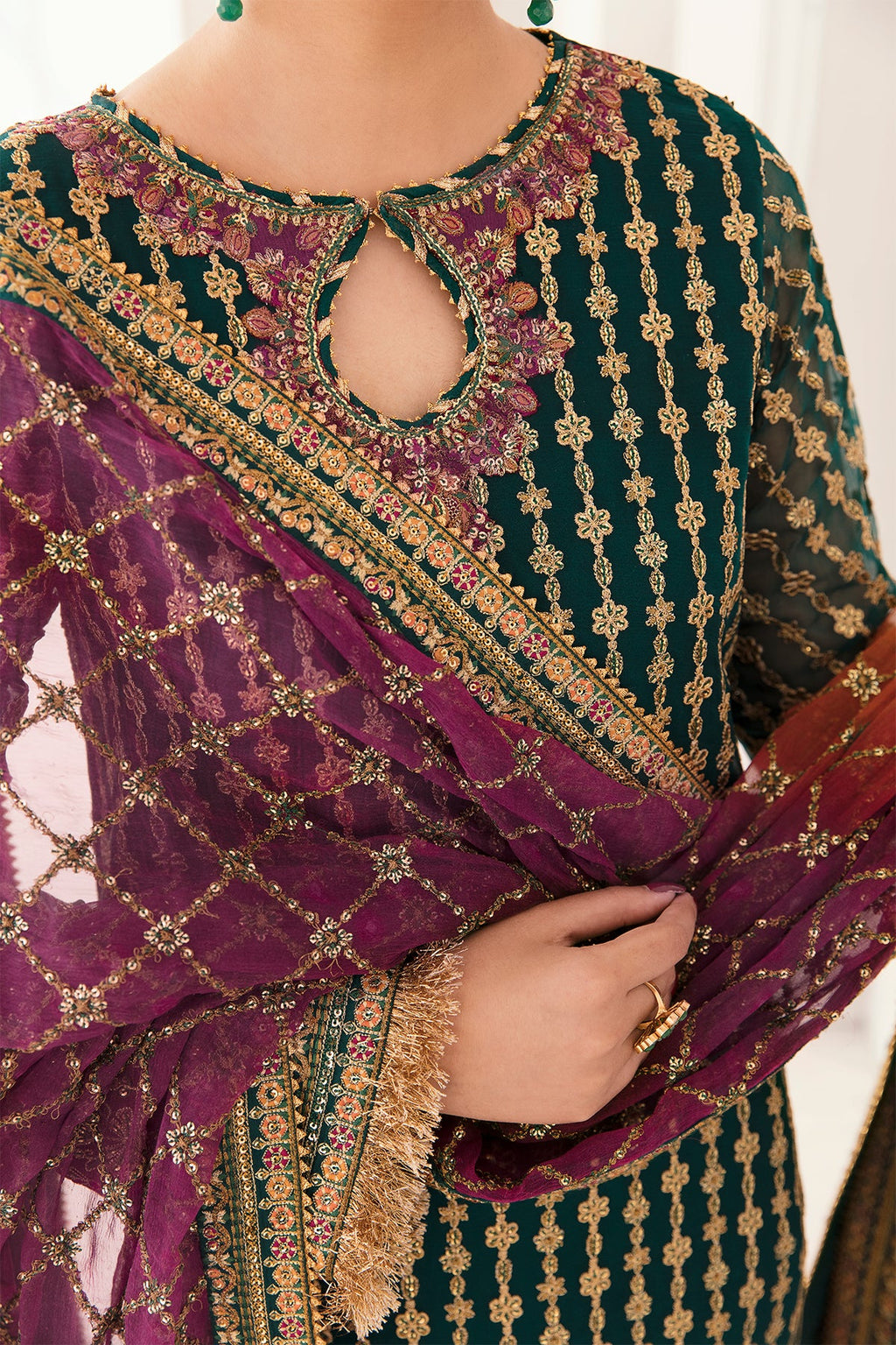 Baroque - Embroidered Chiffon Ch11-06 Stitched