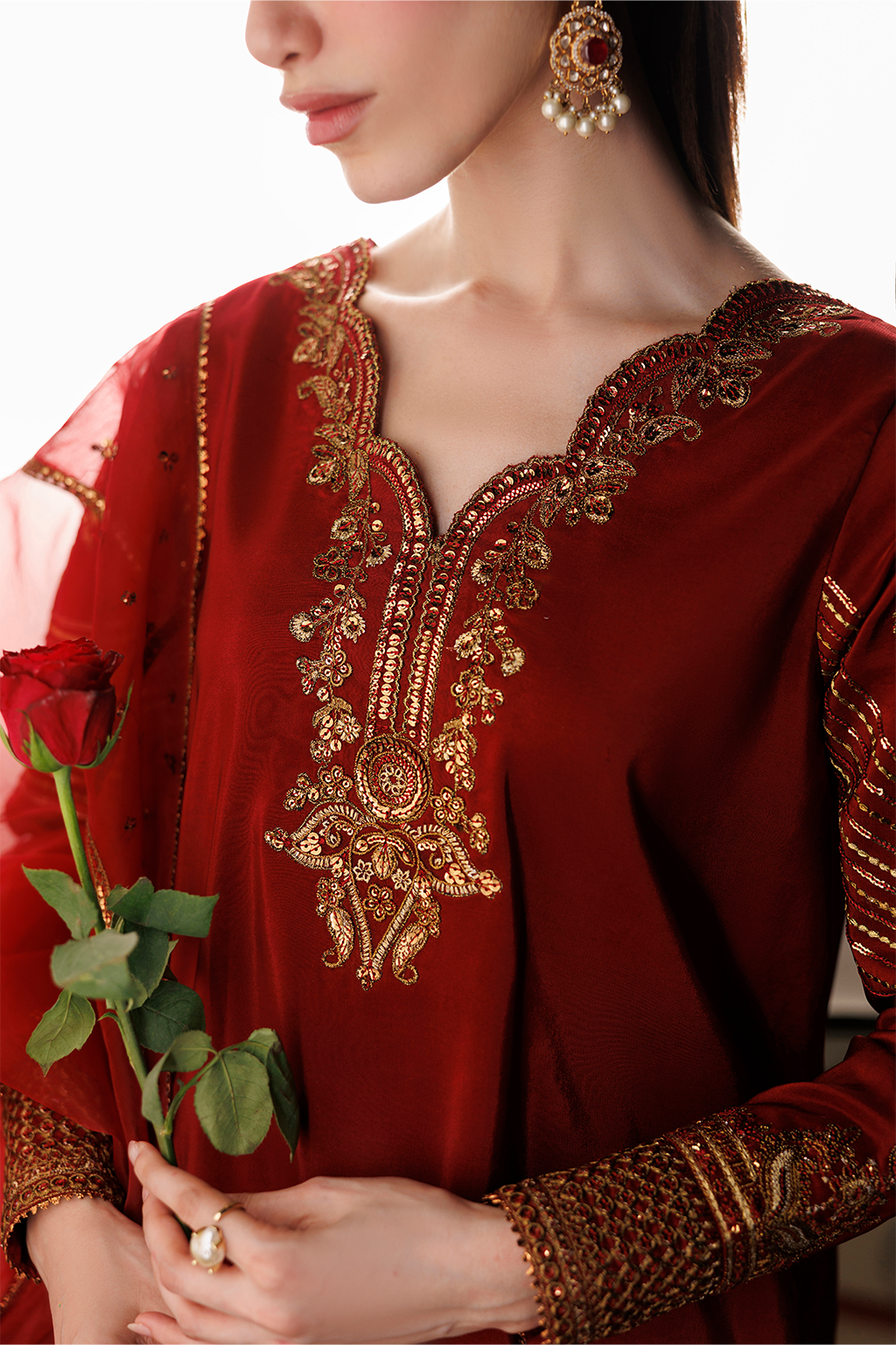 Iznik - Ue-734 Embroidered Ramen Silk