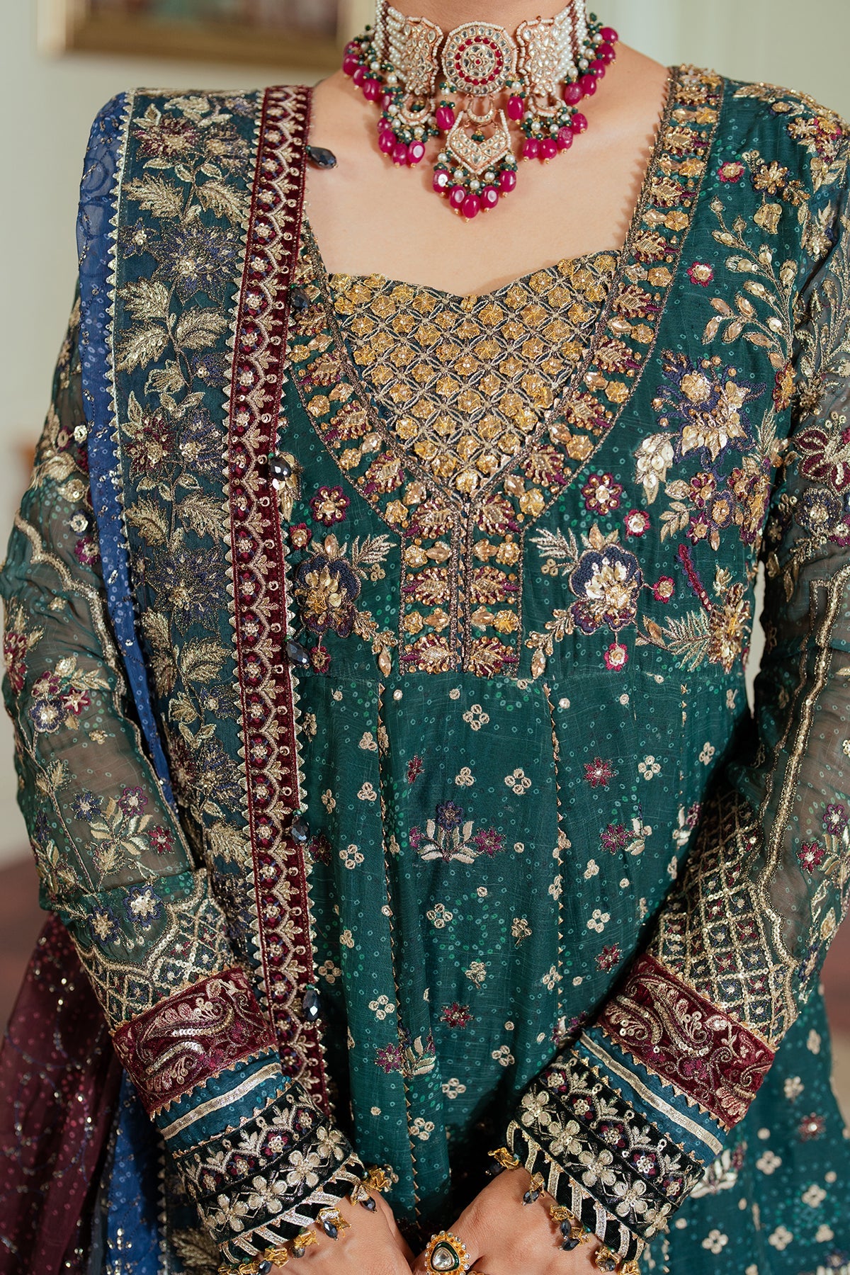 Baroque - Embroidered Chiffon Ch13-03 Stitched