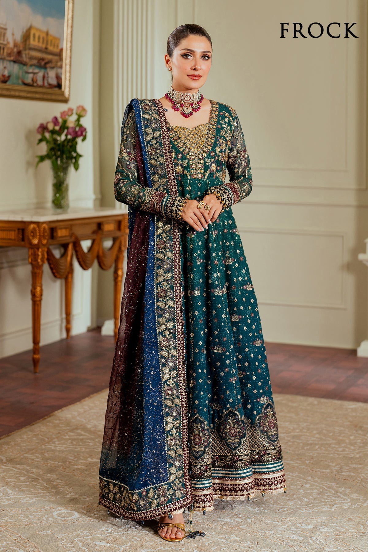 Baroque - Embroidered Chiffon Ch13-03 Unstitched