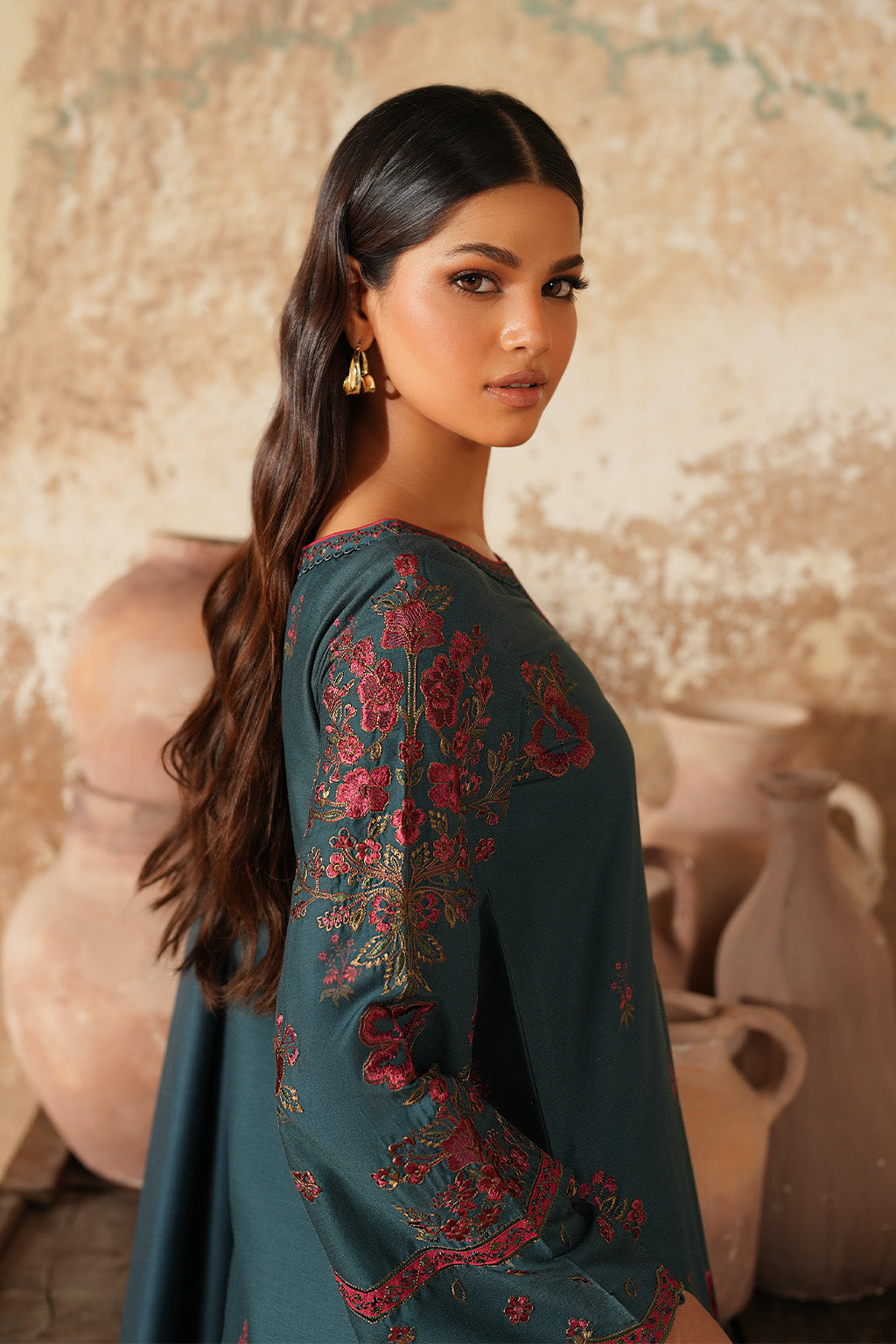 Iznik - Ipf-01 Embroidered Printed Linen
