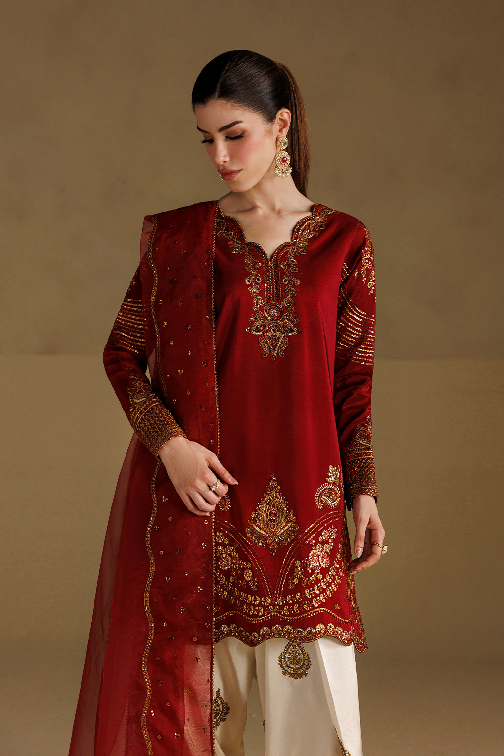 Iznik - Ue-734 Embroidered Ramen Silk
