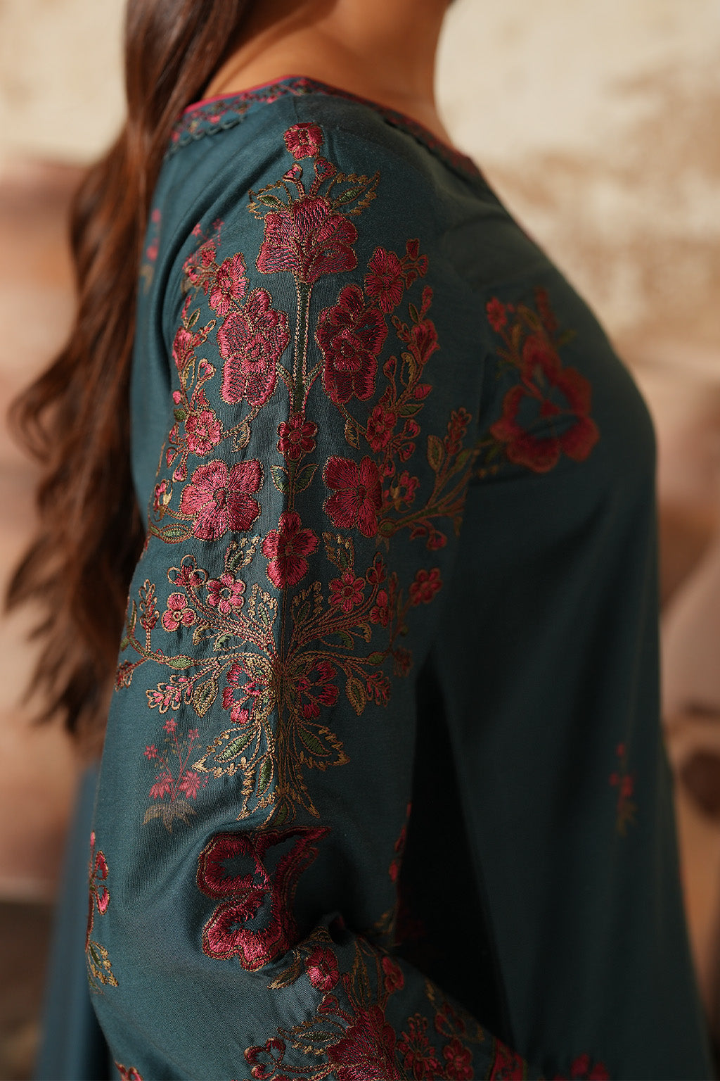Iznik - Ipf-01 Embroidered Printed Linen