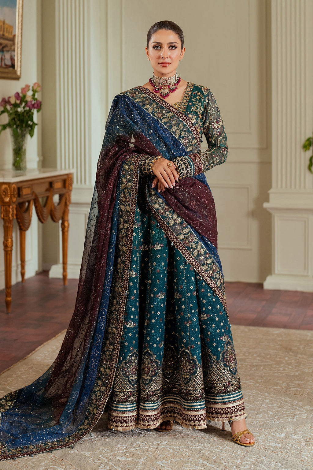 Baroque - Embroidered Chiffon Ch13-03 Stitched
