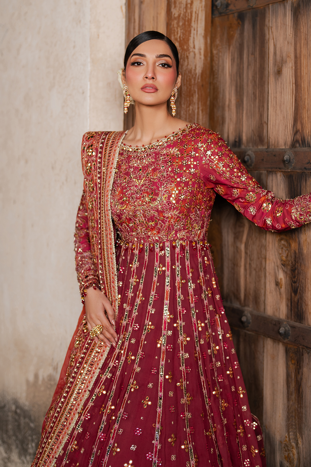 Iznik - Ilc-07 Embroidered Printed Silk (Frock)