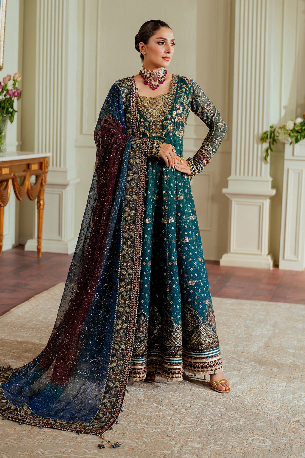 Baroque - Embroidered Chiffon Ch13-03 Stitched