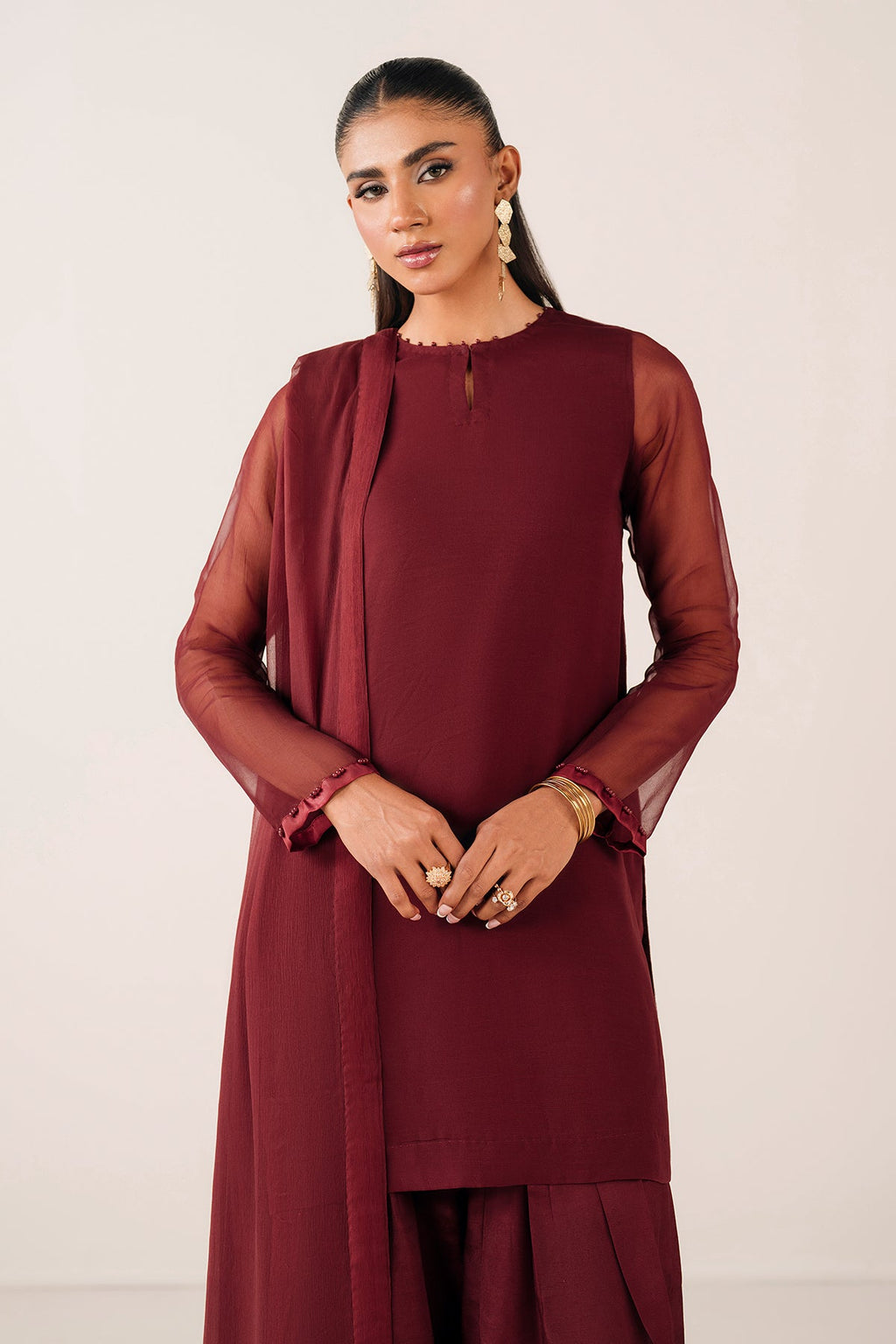 Baroque - Plain Chiffon Shirt PR-1119