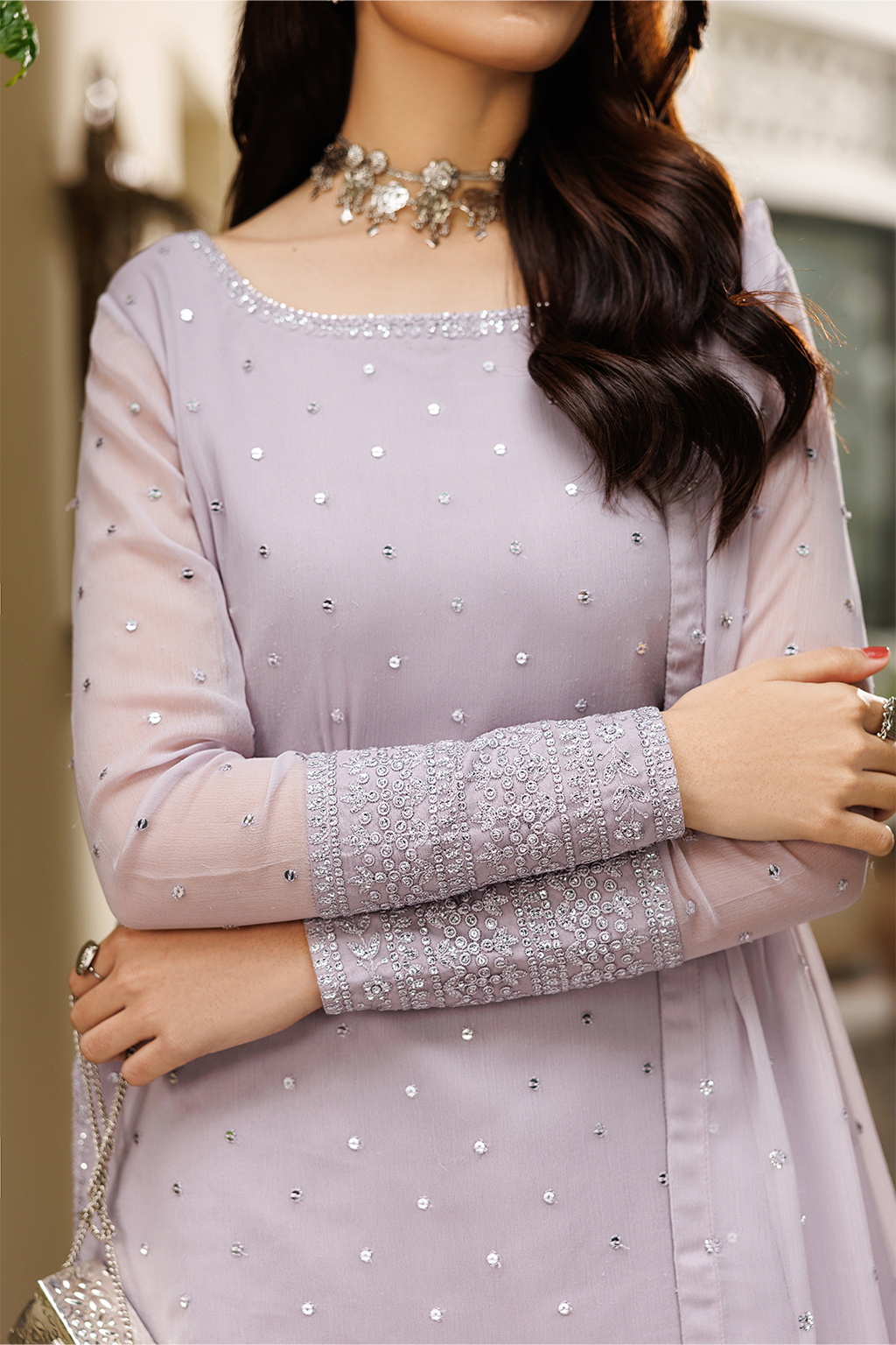 Iznik - Cc-100 Embroidered Chiffon