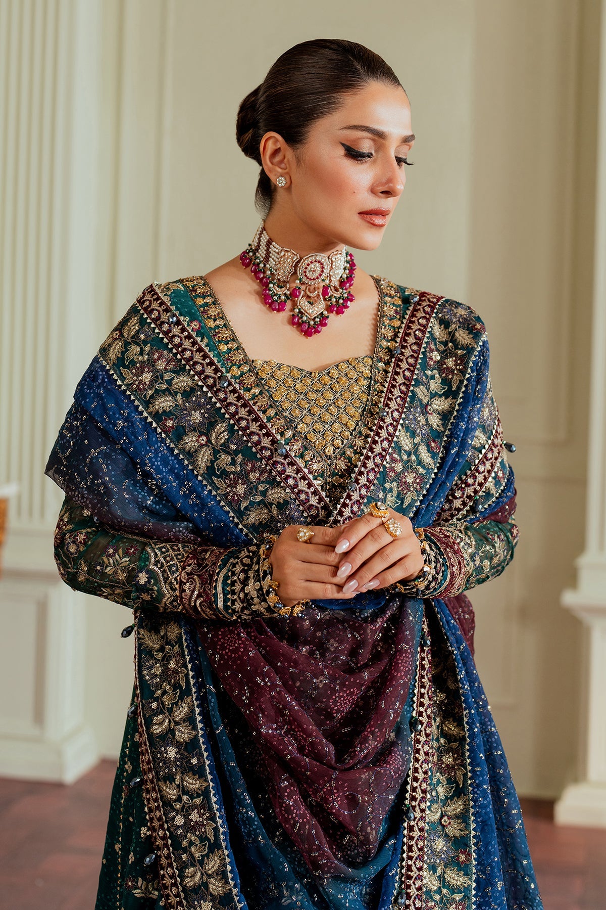 Baroque - Embroidered Chiffon Ch13-03 Stitched