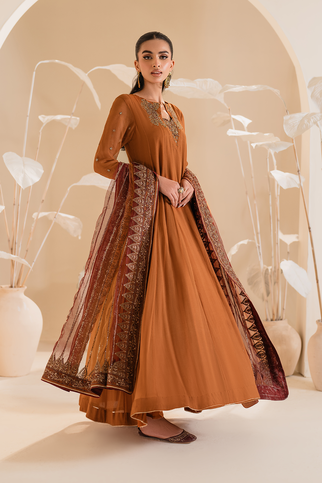 Iznik - Ip-285 Embroidered Chiffon