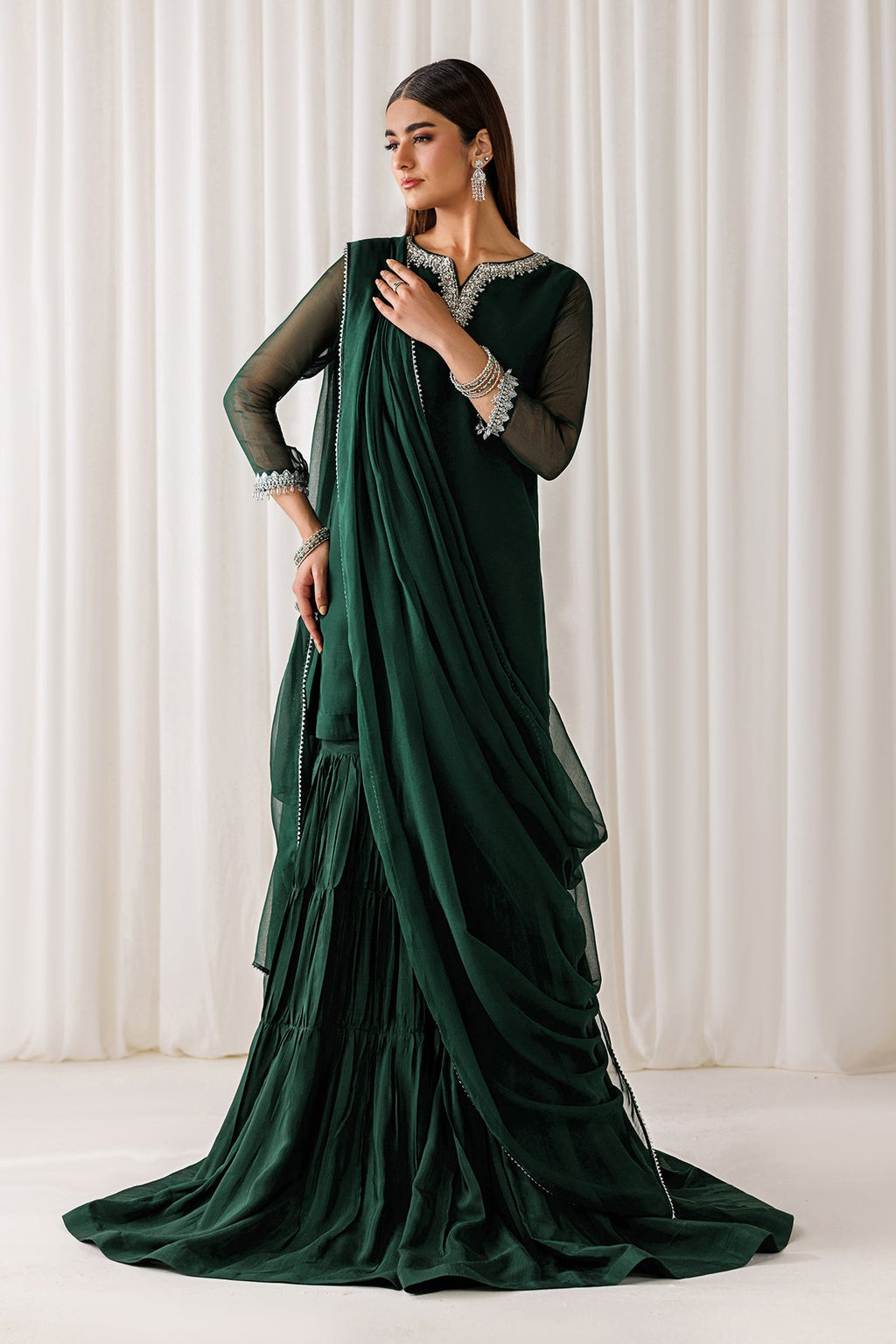 Baroque - Embroidered Chiffon En-1291