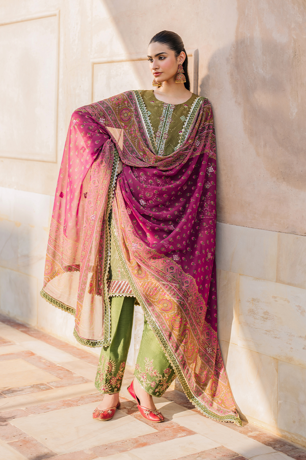 Iznik - Ue-329 Embroidered Chiffon