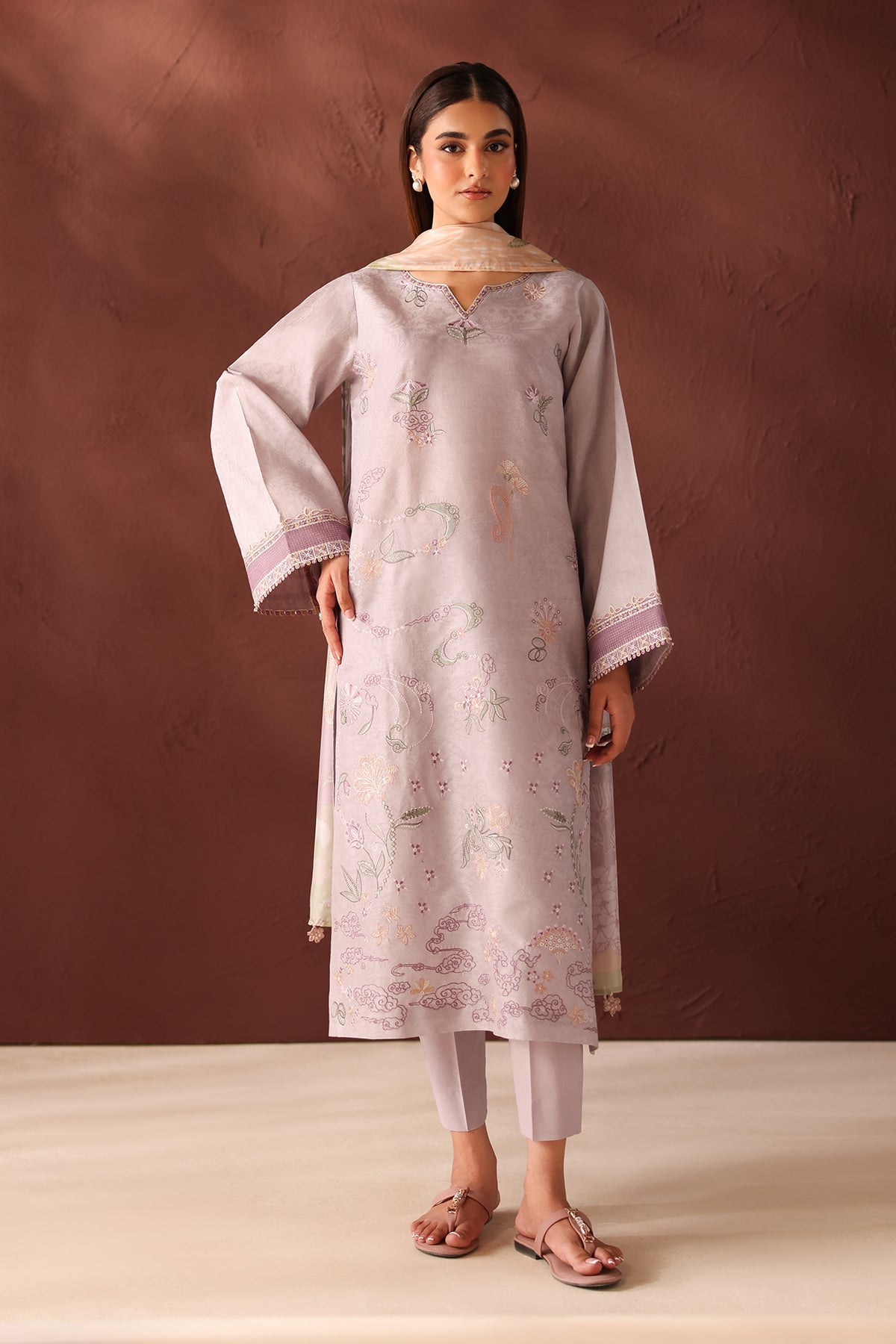 Baroque - Embroidered Self Jacquard UF-4484