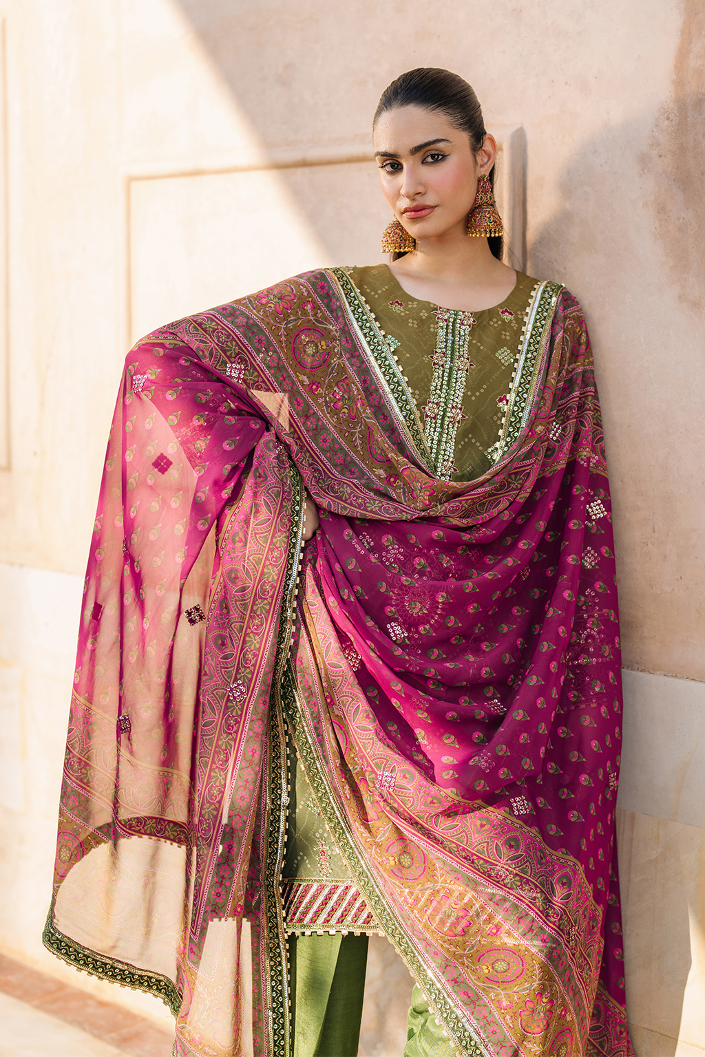 Iznik - Ue-329 Embroidered Chiffon