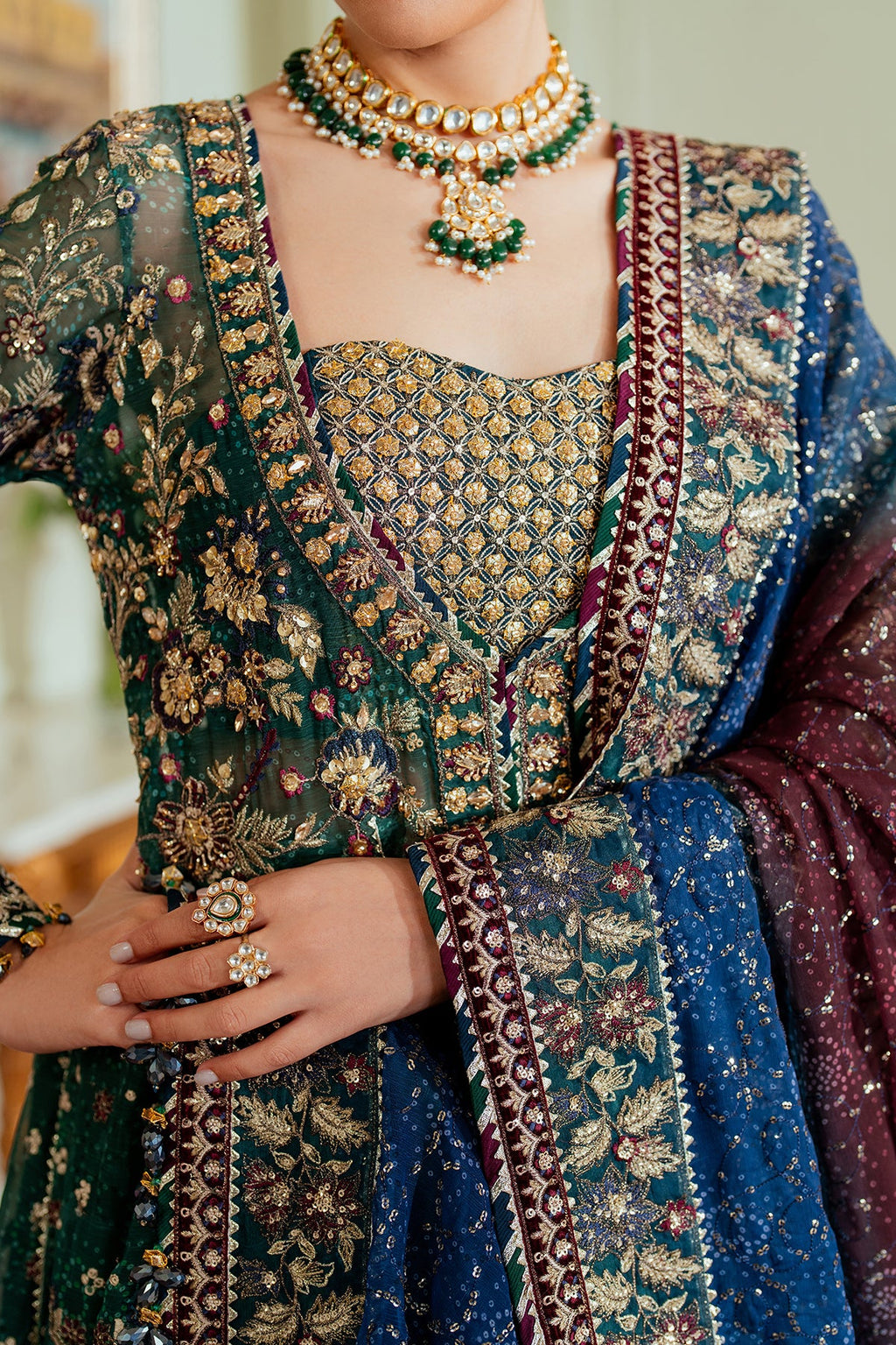 Baroque - Embroidered Chiffon Ch13-03 Stitched
