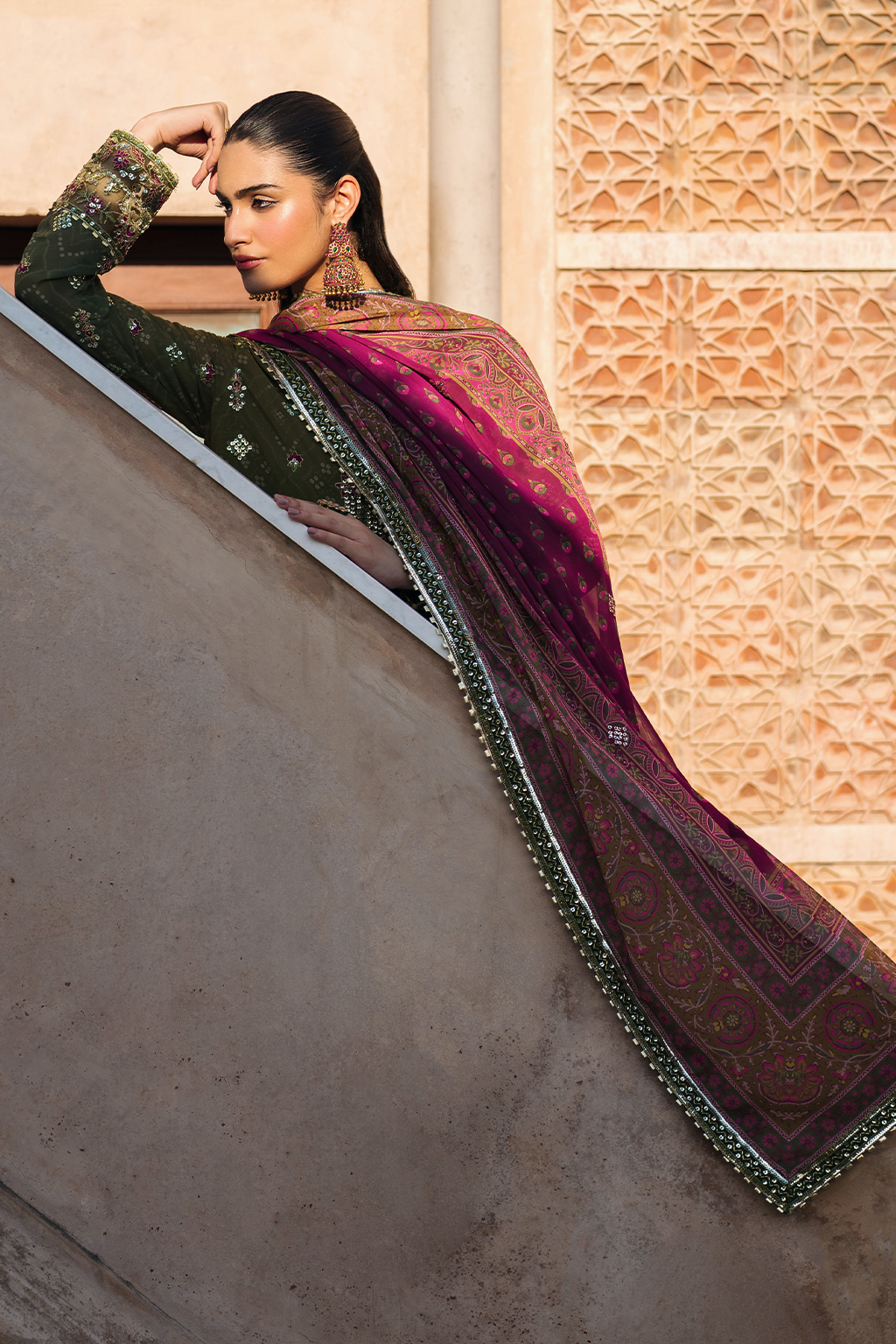 Iznik - Ue-329 Embroidered Chiffon