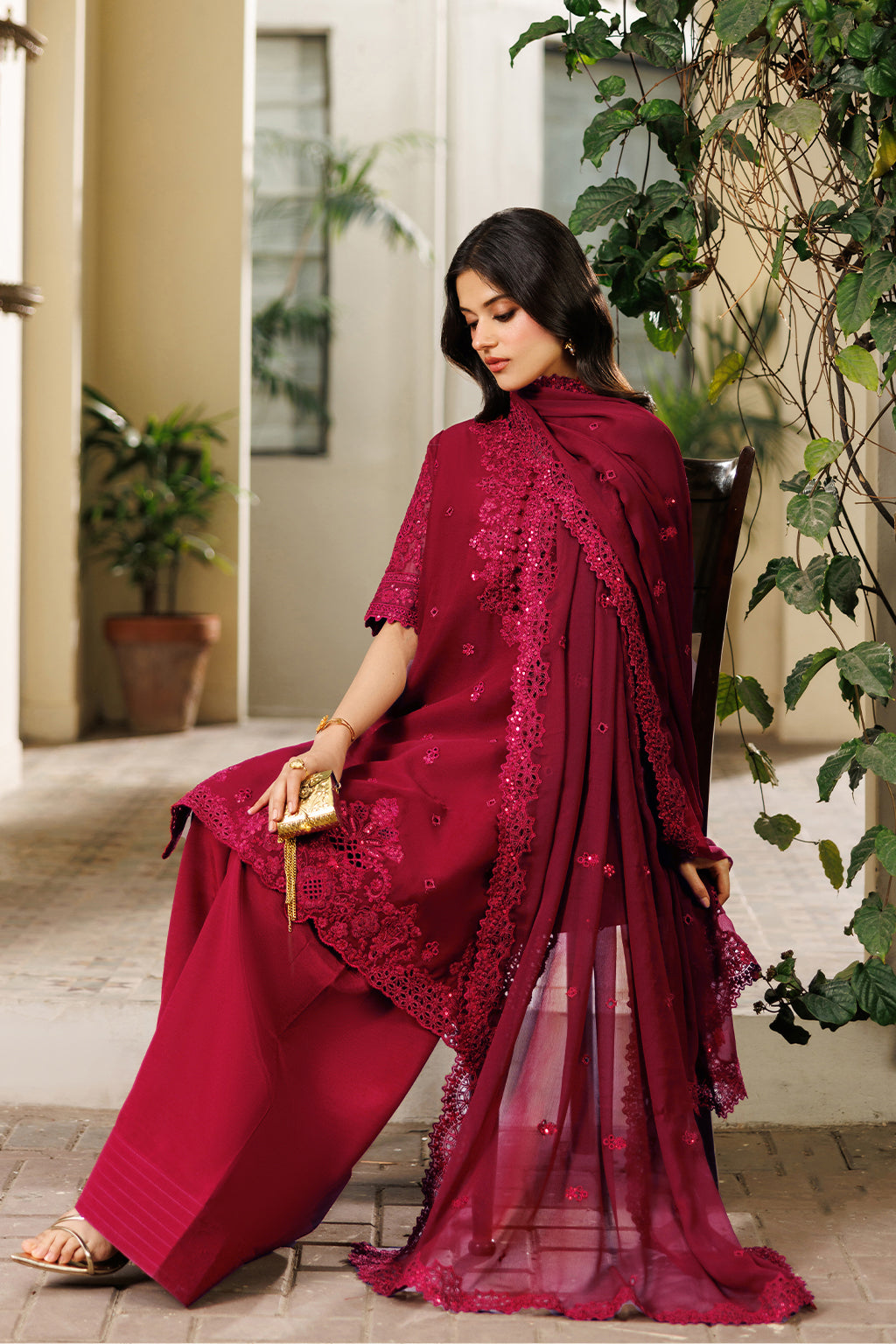 Iznik - Cc-97 Embroidered Chiffon
