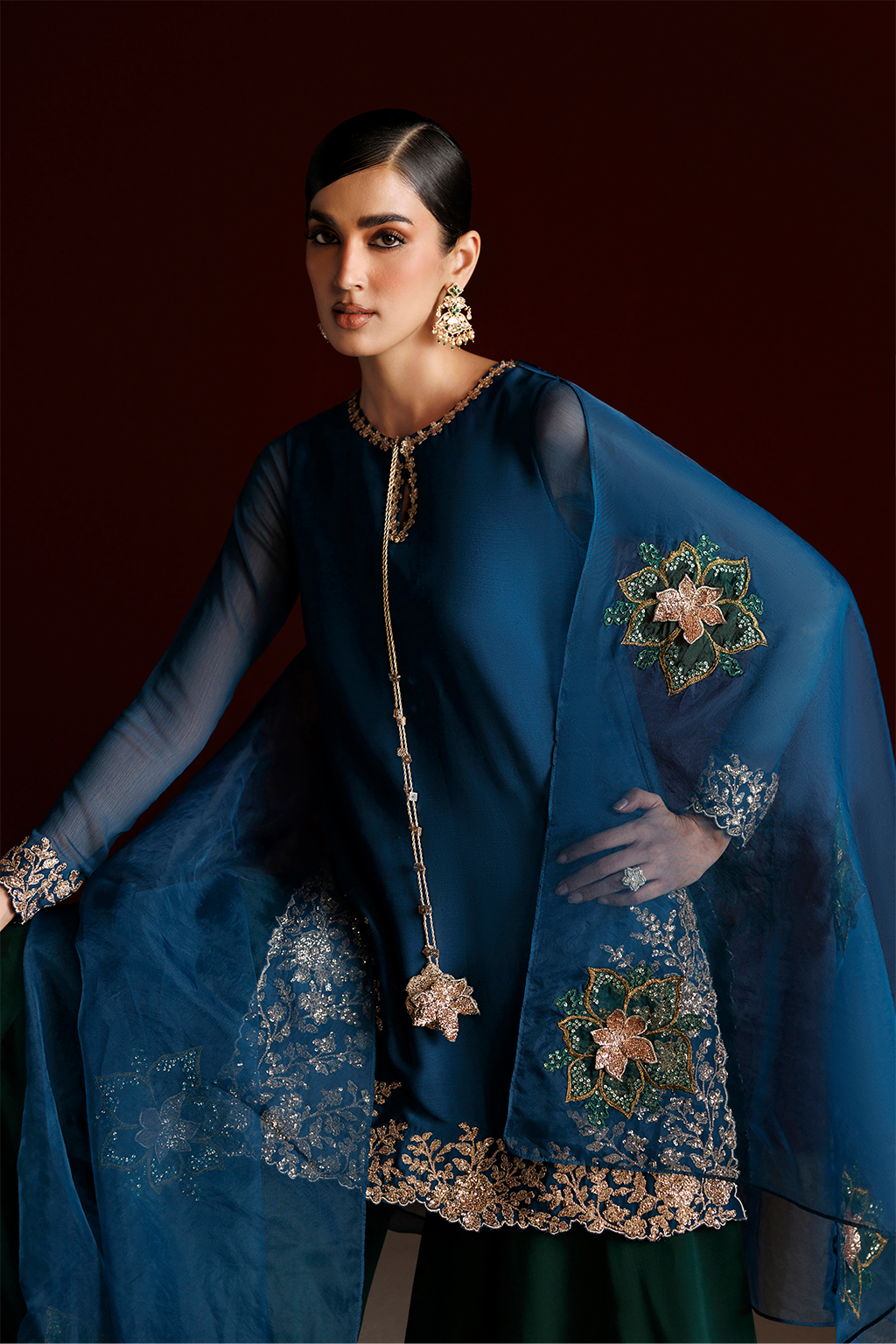Iznik - Cc-102 Embroidered Chiffon