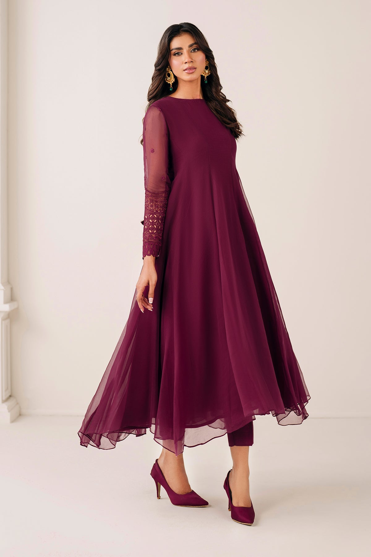 Baroque - Embroidered Chiffon Frock PR-1121