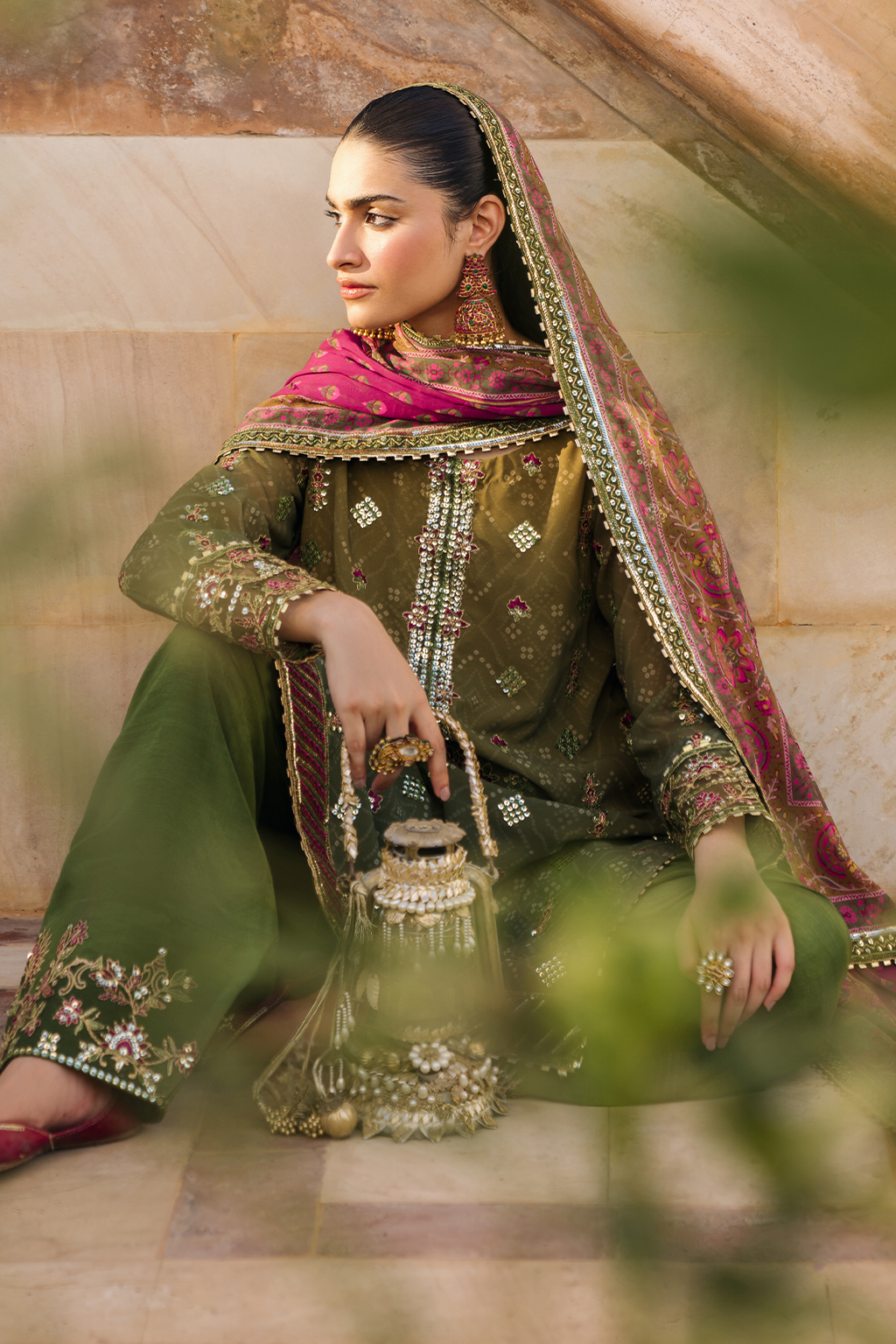 Iznik - Ue-329 Embroidered Chiffon