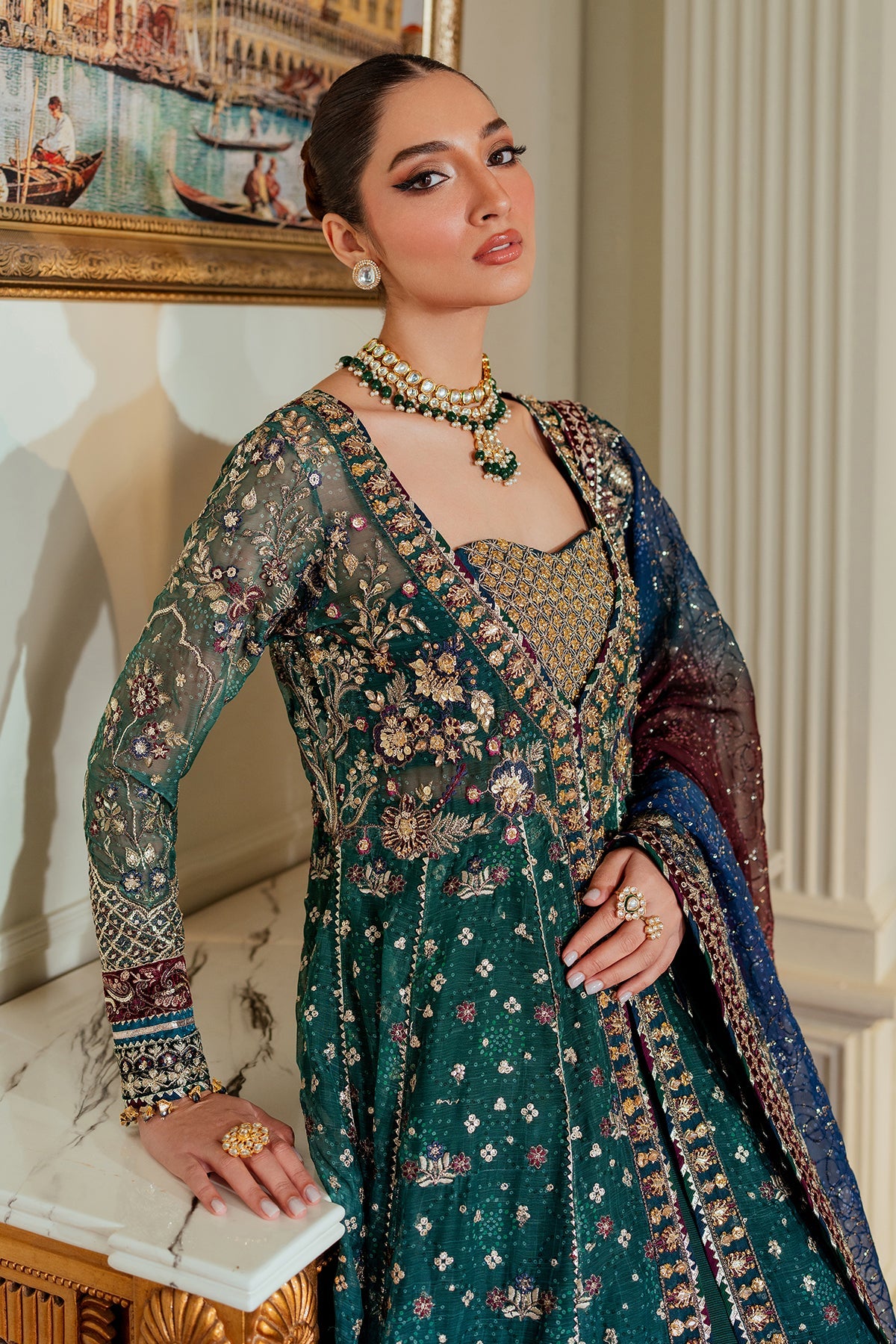 Baroque - Embroidered Chiffon Ch13-03 Stitched