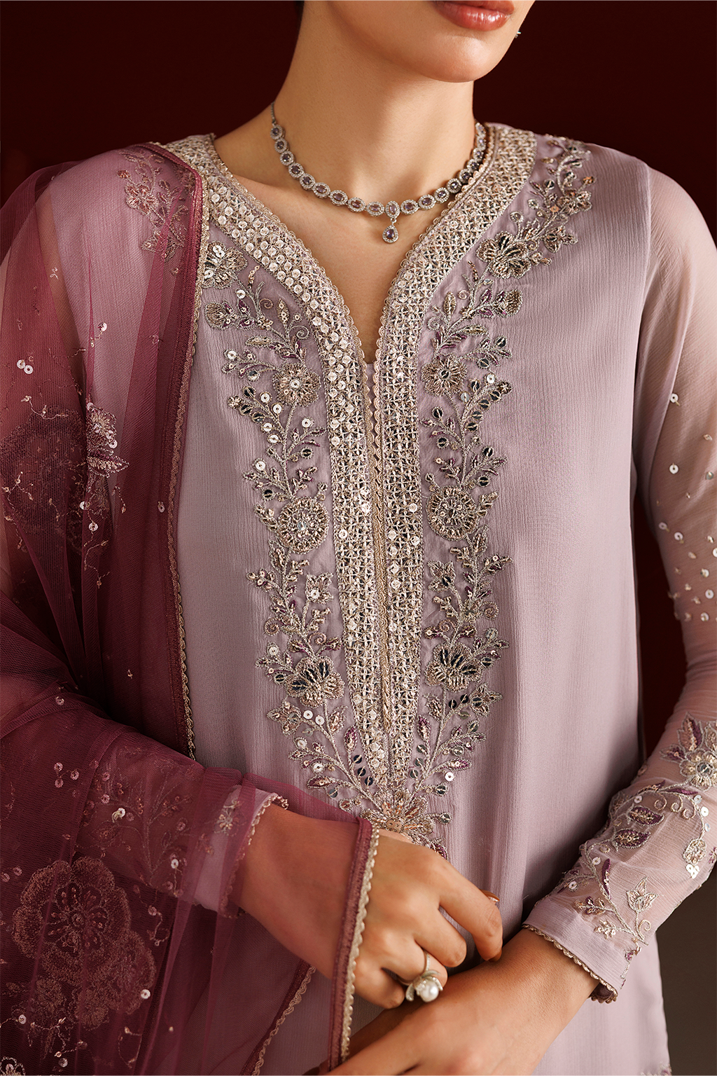 Iznik - Cc-110 Embroidered Chiffon