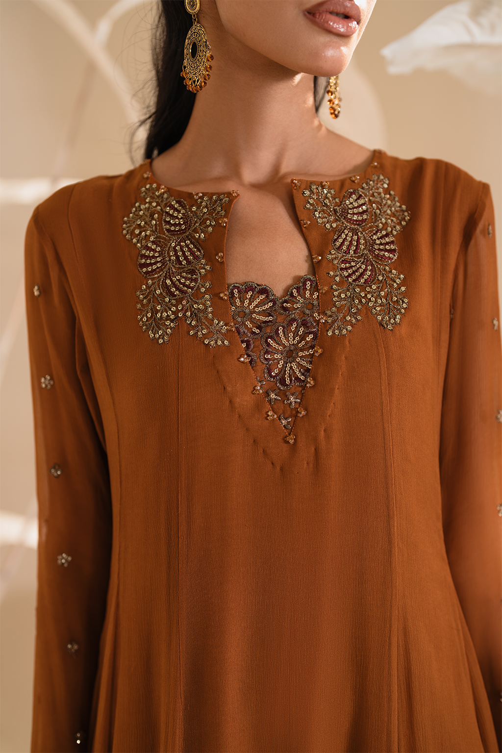 Iznik - Ip-285 Embroidered Chiffon