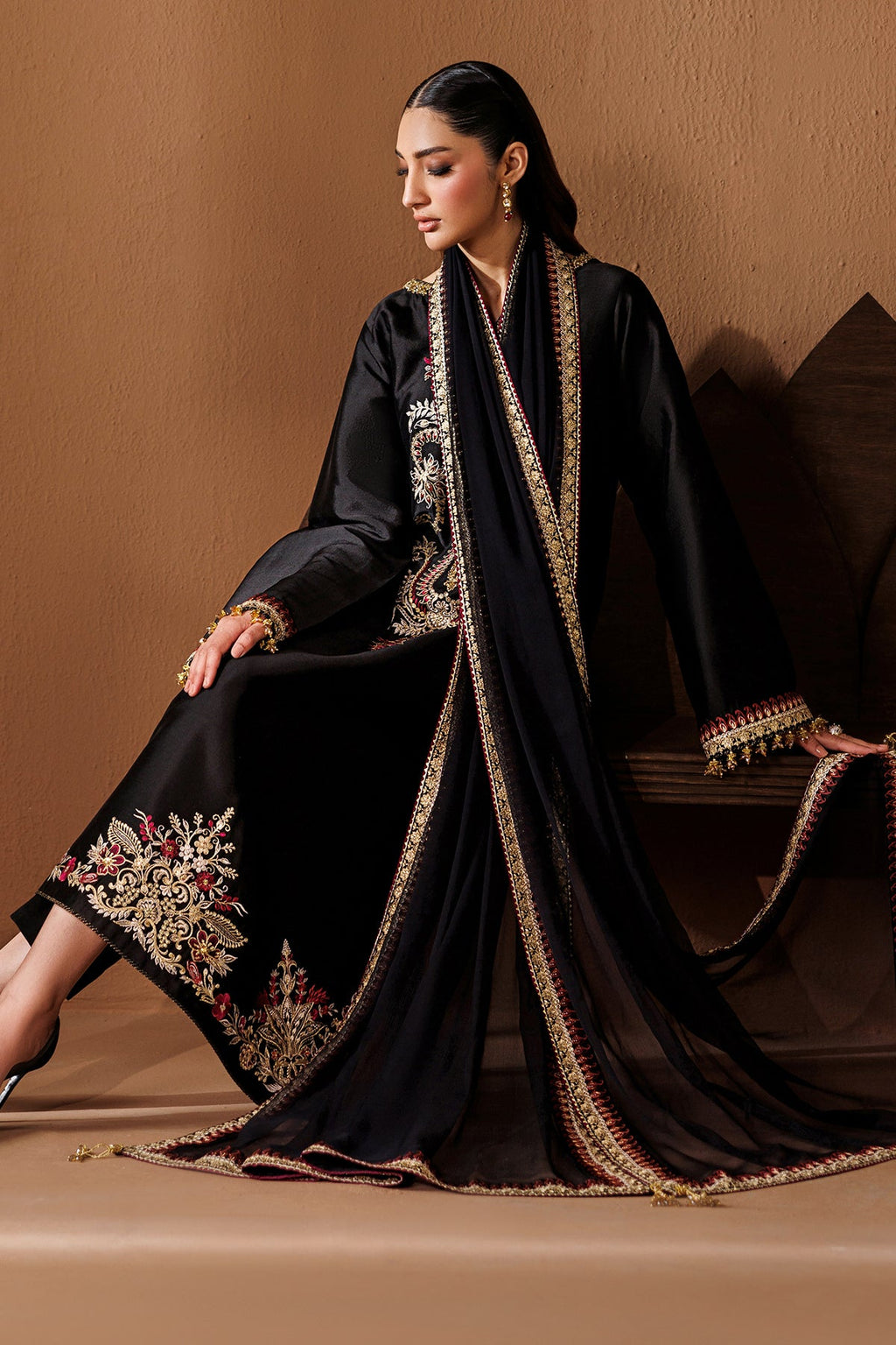 Baroque - Embroidered Sheesha Silk PR-1282