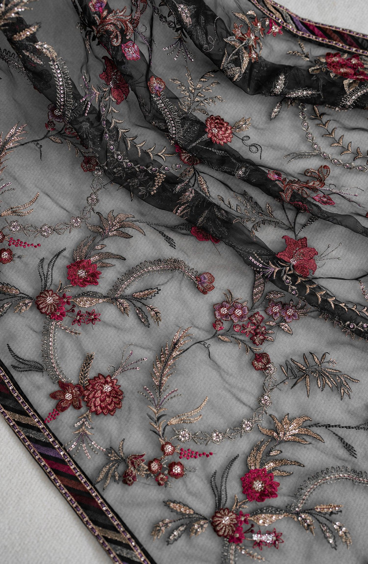 Zarif - ZRF-Emc-07 Embroidered Chiffon