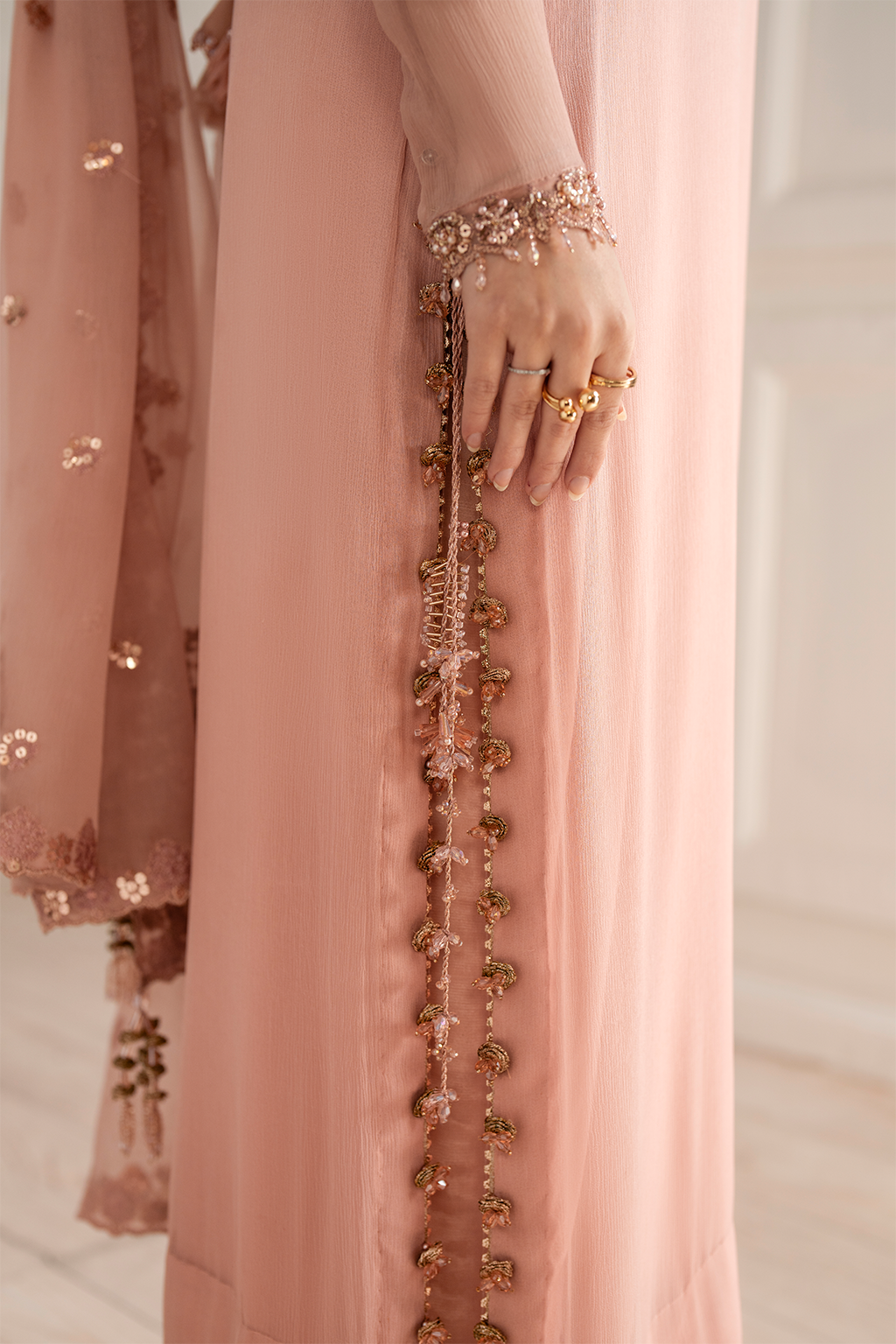 Iznik - Ue-479 Embroidered Chiffon