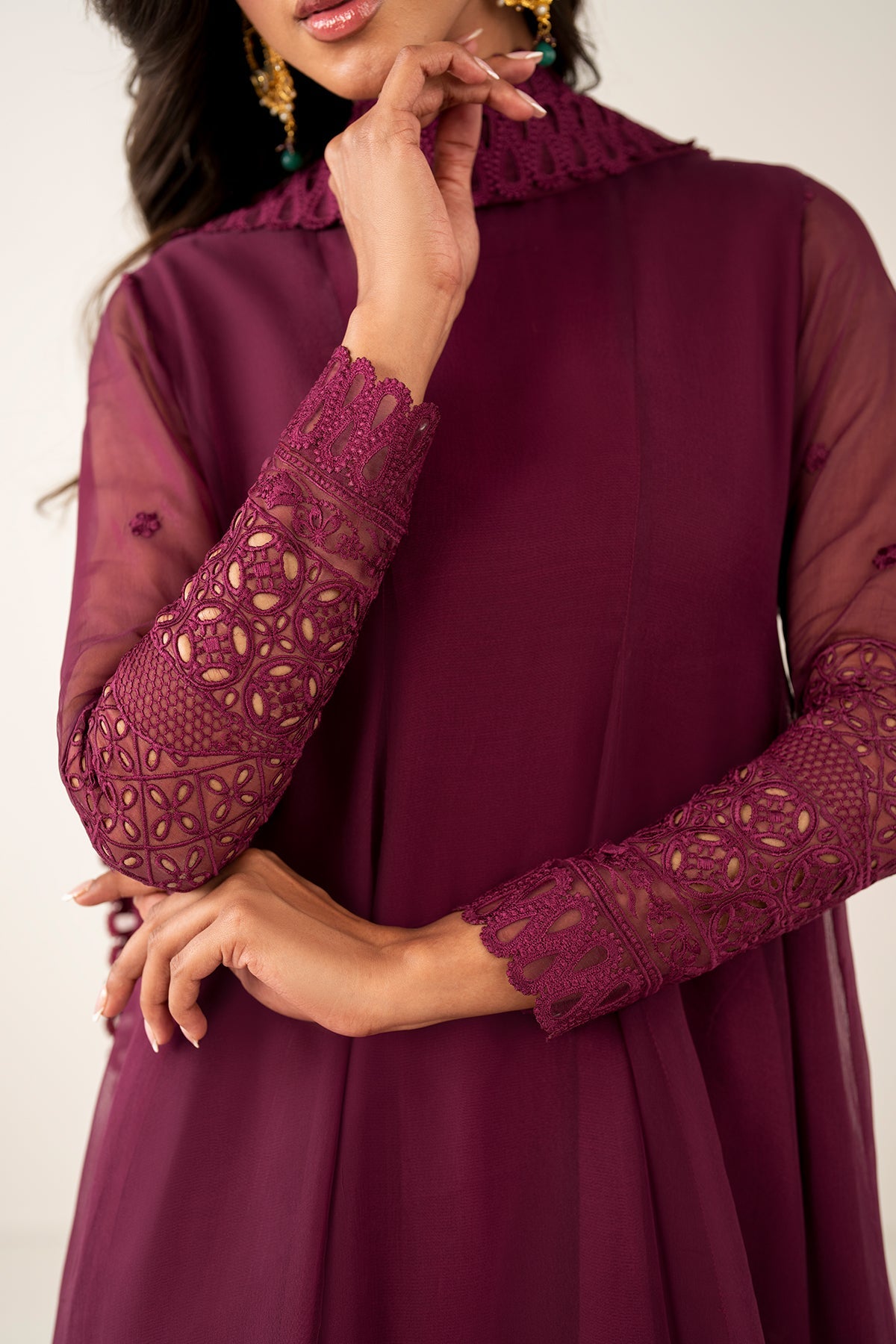Baroque - Embroidered Chiffon Frock PR-1121