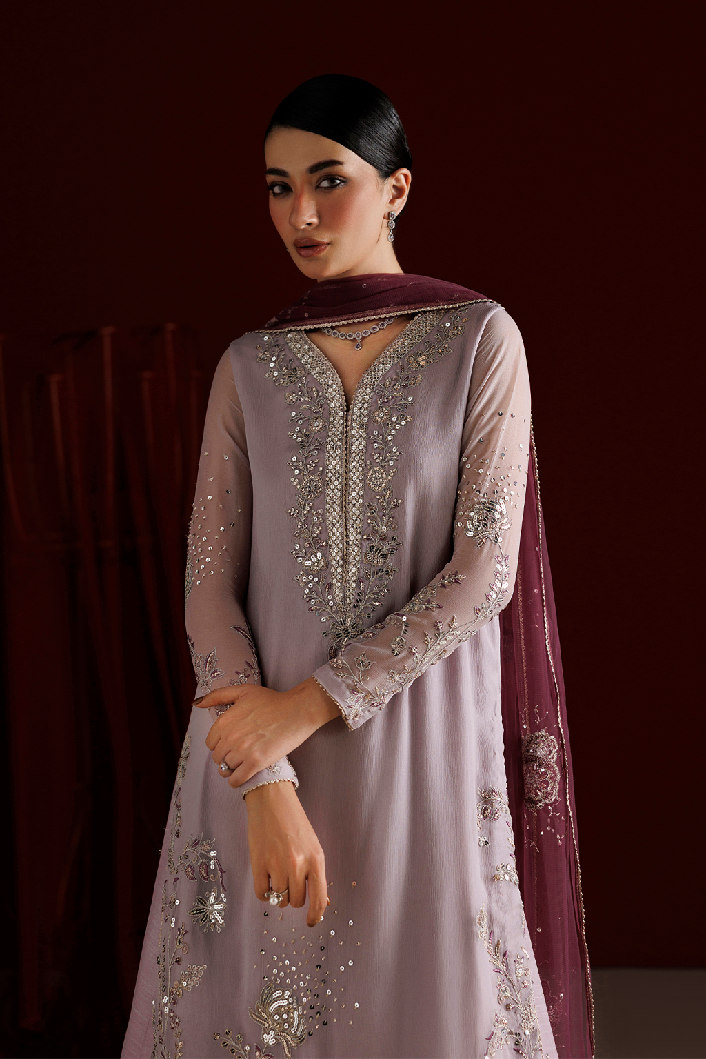 Iznik - Cc-110 Embroidered Chiffon