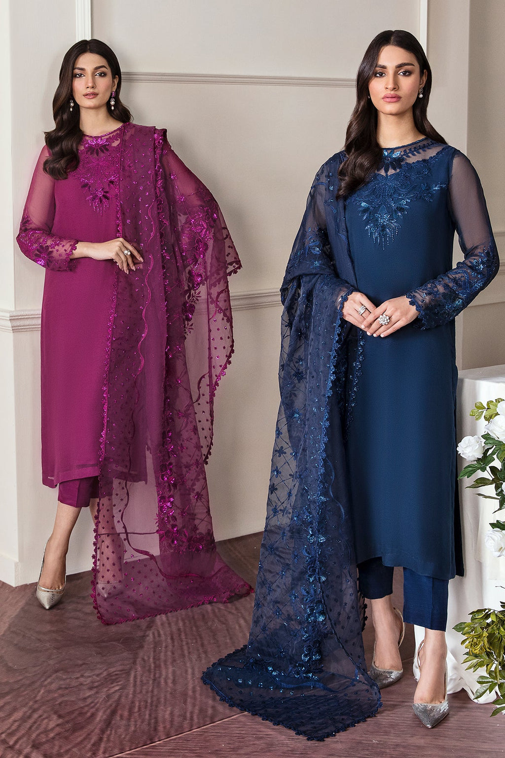 Baroque - Embroidered Chiffon UF-292