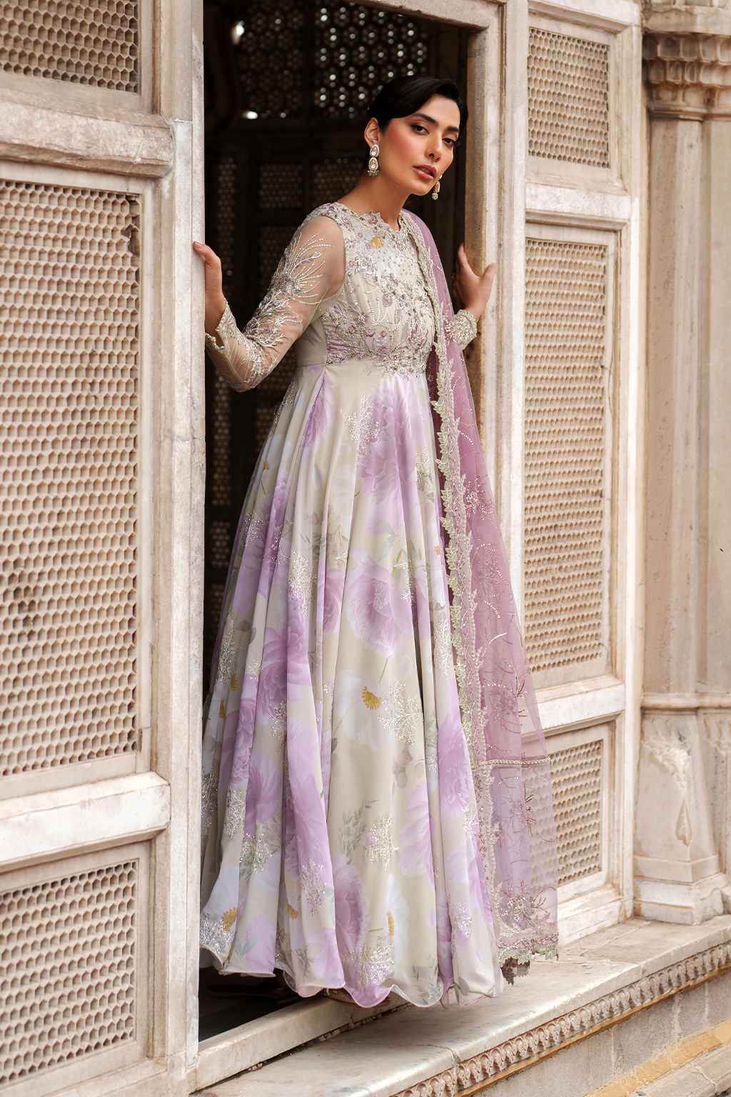Iznik - Ue-546 Embroidered Chiffon