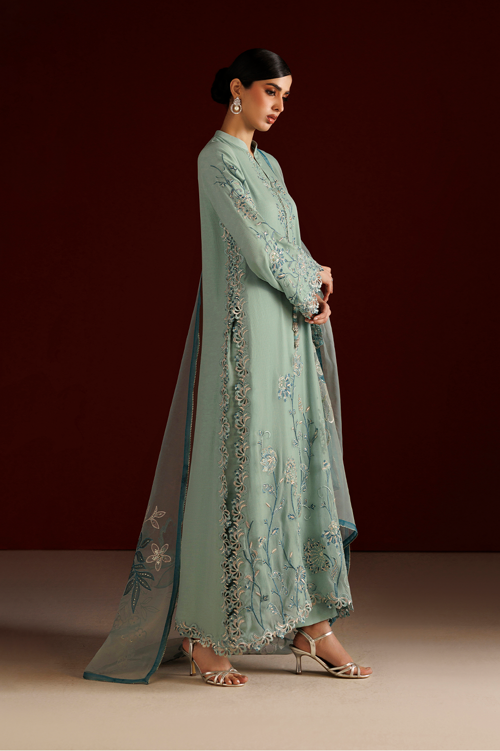 Iznik - Cc-112 Embroidered Chiffon