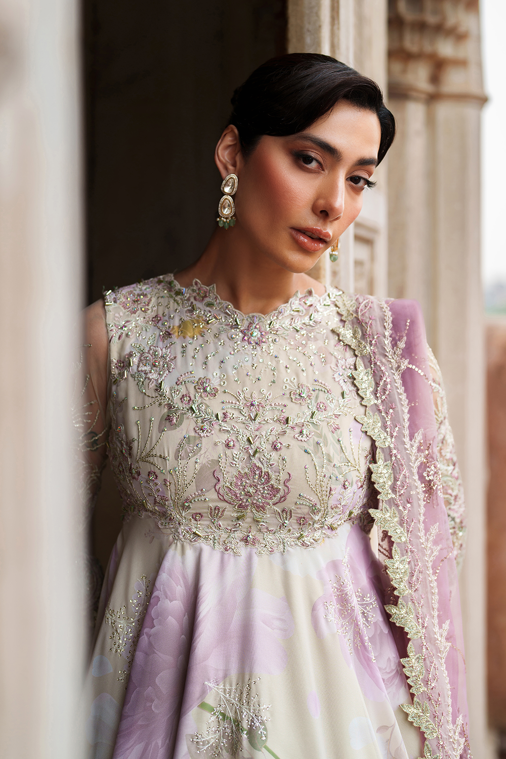 Iznik - Ue-546 Embroidered Chiffon