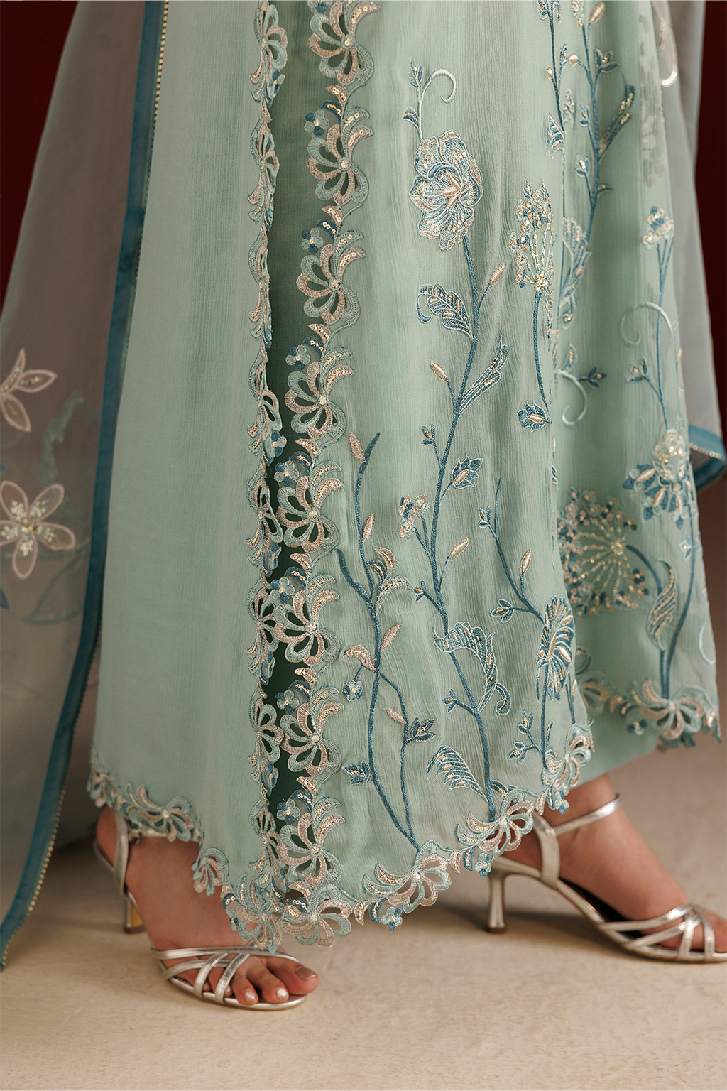 Iznik - Cc-112 Embroidered Chiffon