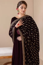 Baroque - Embroidered Velvet Shawl Vs-42