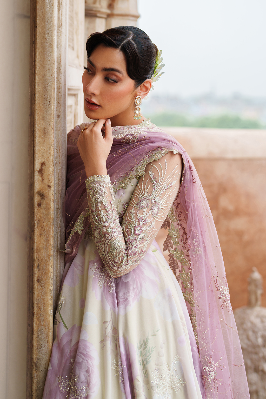 Iznik - Ue-546 Embroidered Chiffon