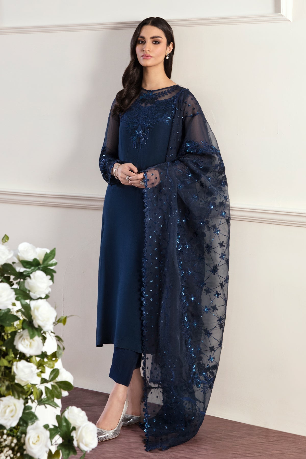 Baroque - Embroidered Chiffon UF-292